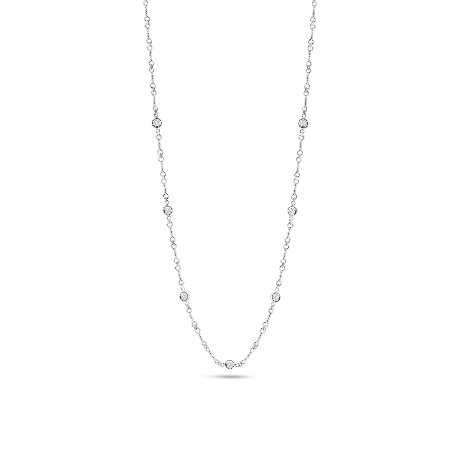 Roberto Coin 18K White Gold Diamonds By The Inch Necklace