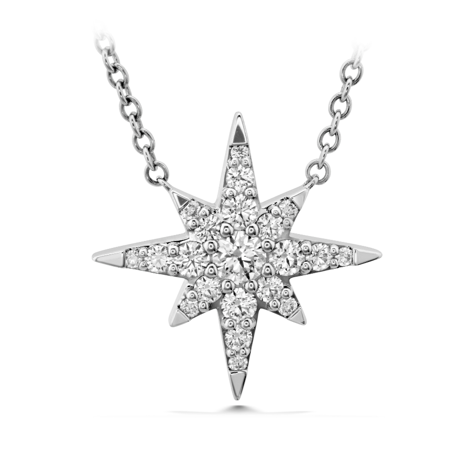 Hearts on Fire 18K White Gold Starburst Diamond Pendant