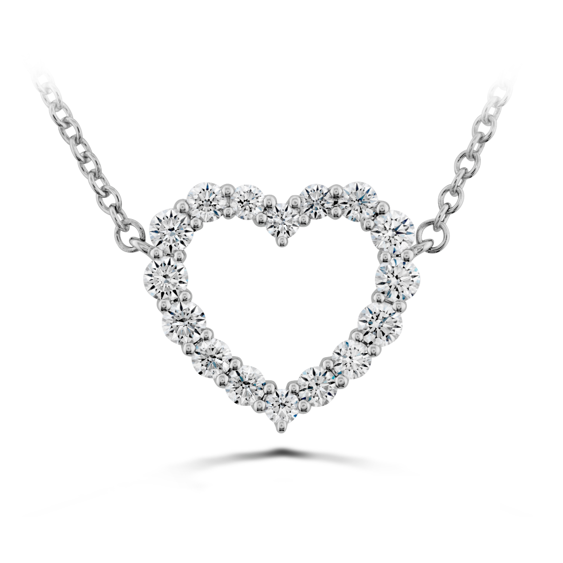 Hearts on Fire 18K White Gold Diamond Heart Necklace