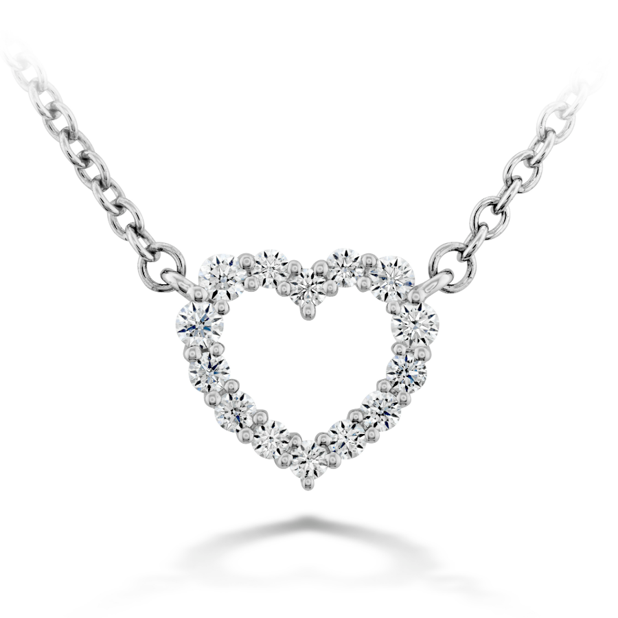 Hearts on Fire 18K White Gold Diamond Heart Necklace