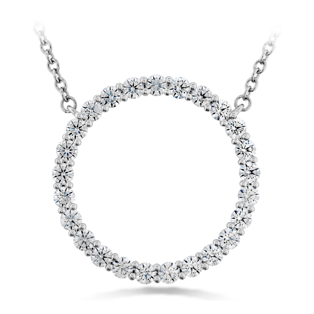 Hearts on Fire 18K White Gold Circle Necklace