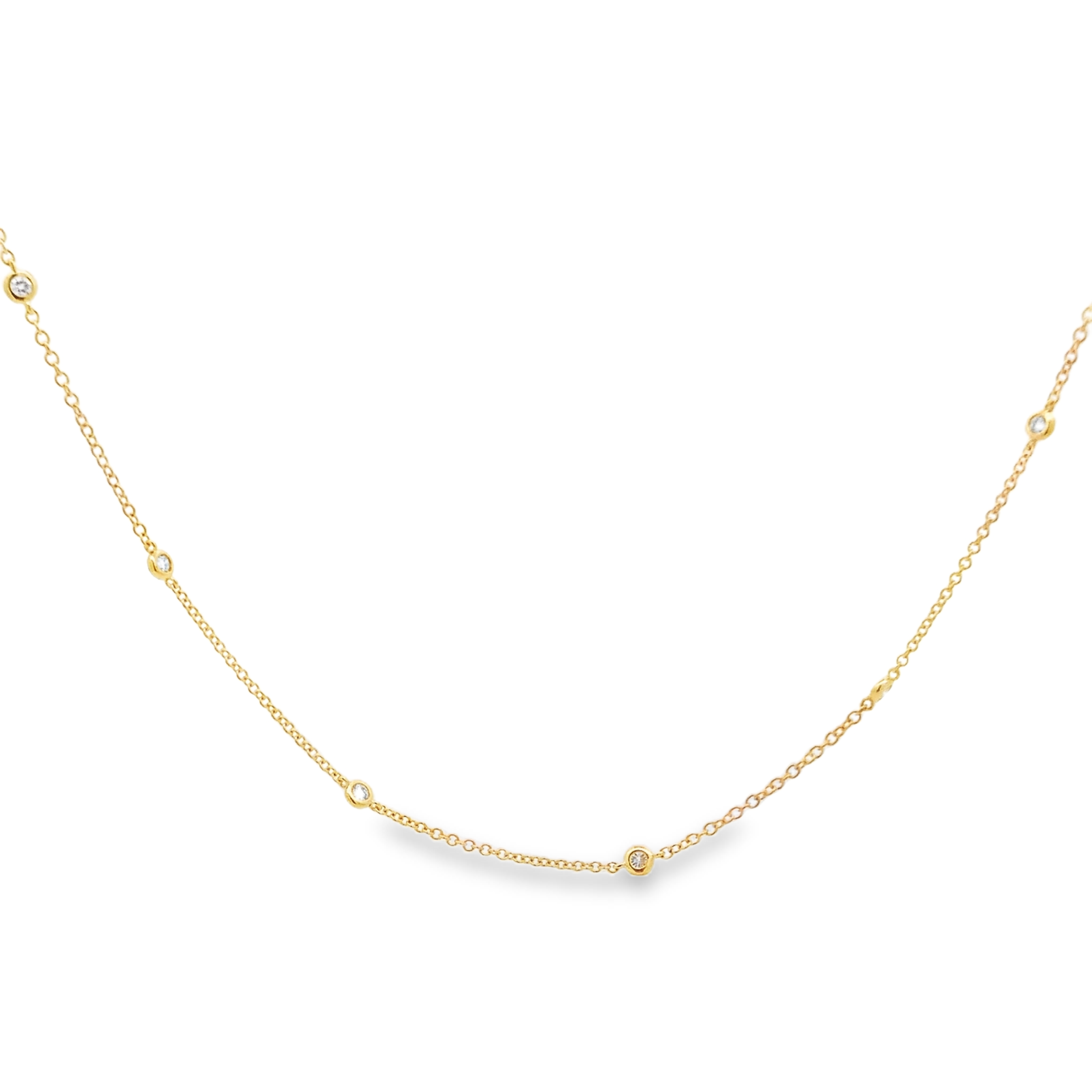 18K Yellow Gold Diamonds By The Yard Necklace