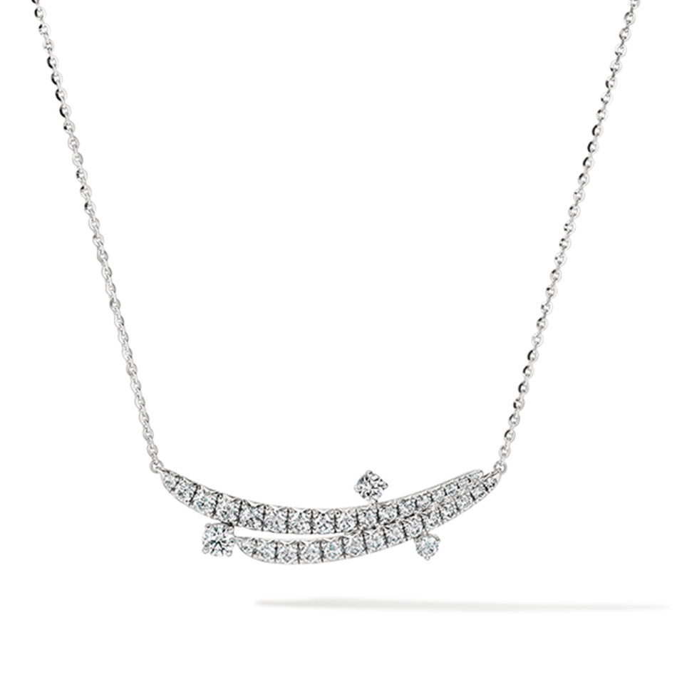 Hearts On Fire 18K White Gold Vela Diamond Necklace