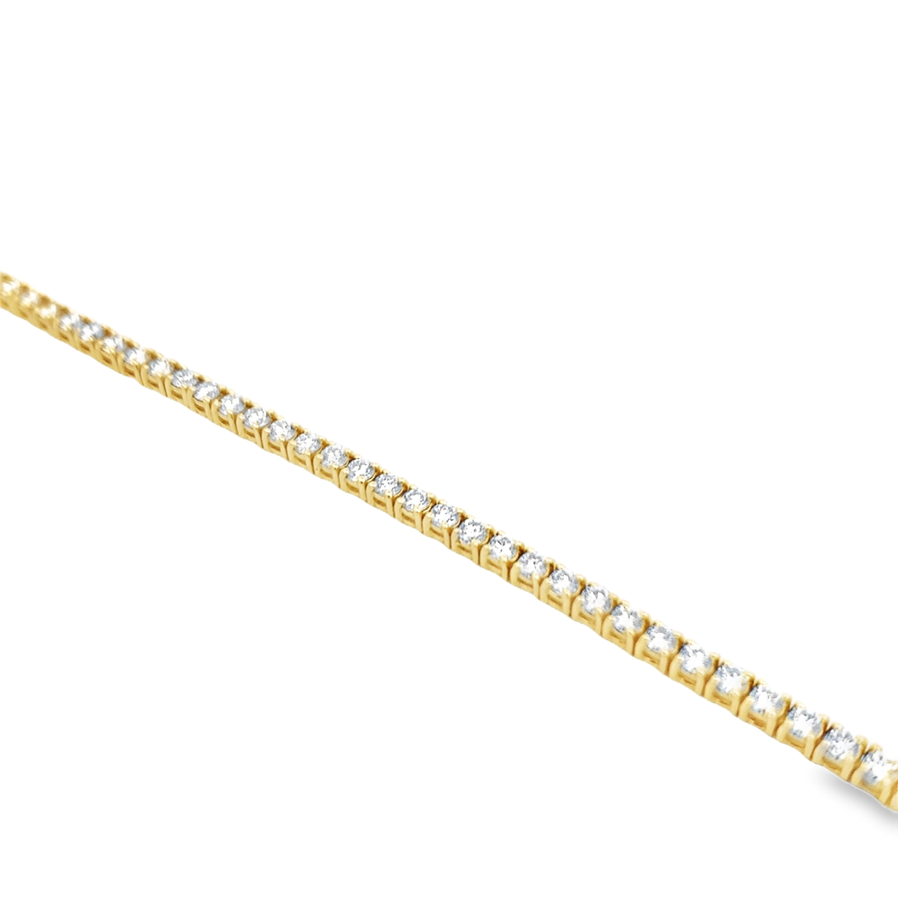 Norman Silverman 18K Yellow Gold Straight Line Tennis Necklace