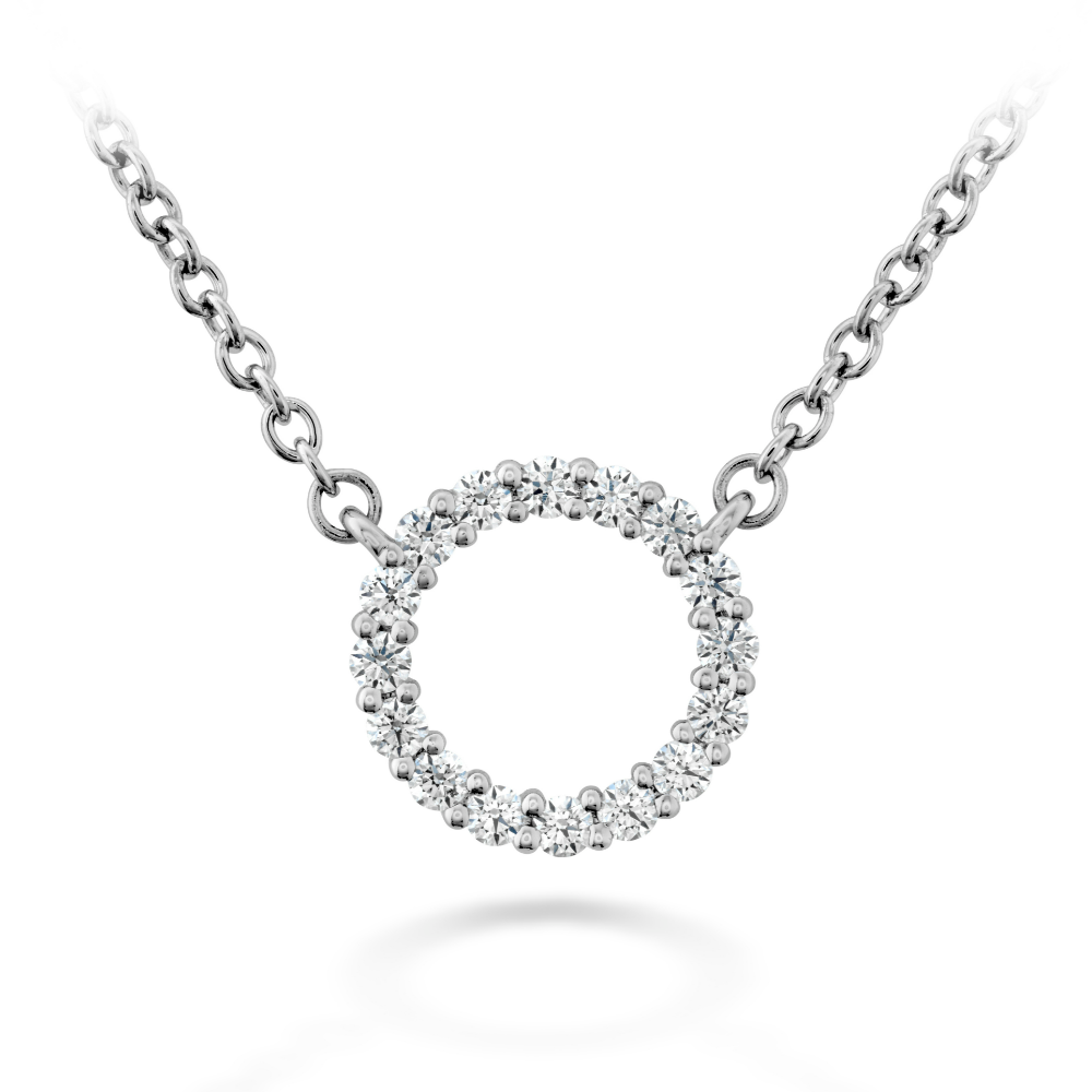 Hearts on Fire 18K White Gold Diamond Circle Necklace