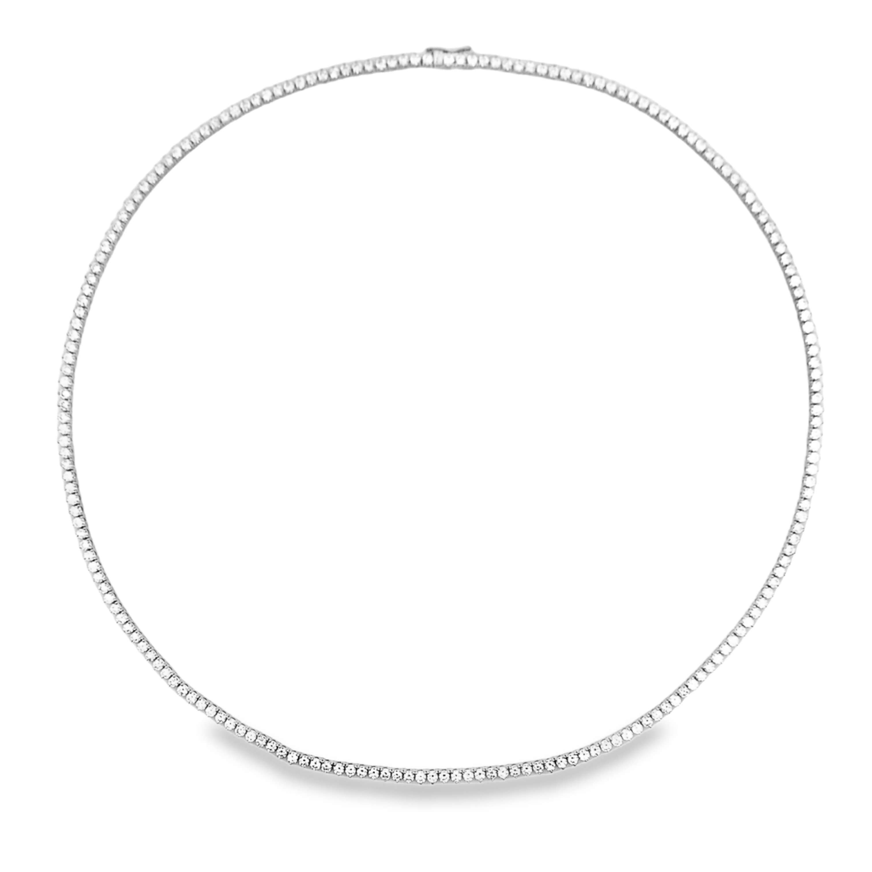 14K White Gold 20 Diamond Tennis Necklace