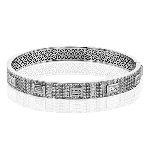 Simon G 18K White Gold Diamond Bangle