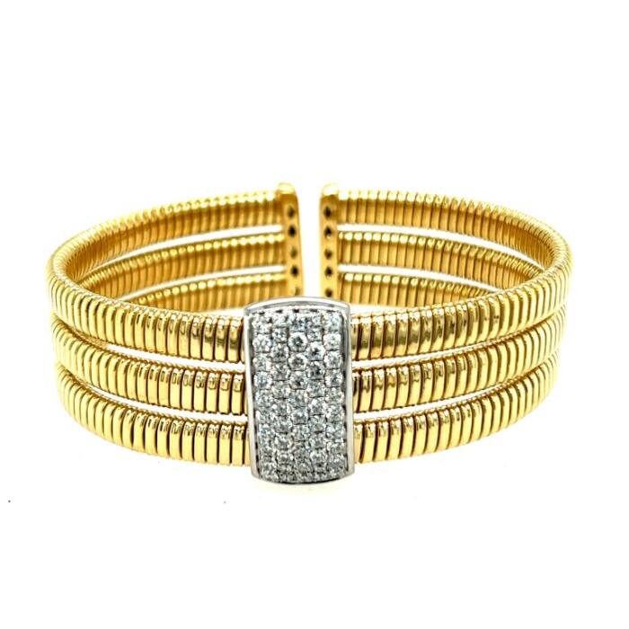 18K Two-Tone Coil Row Cuff