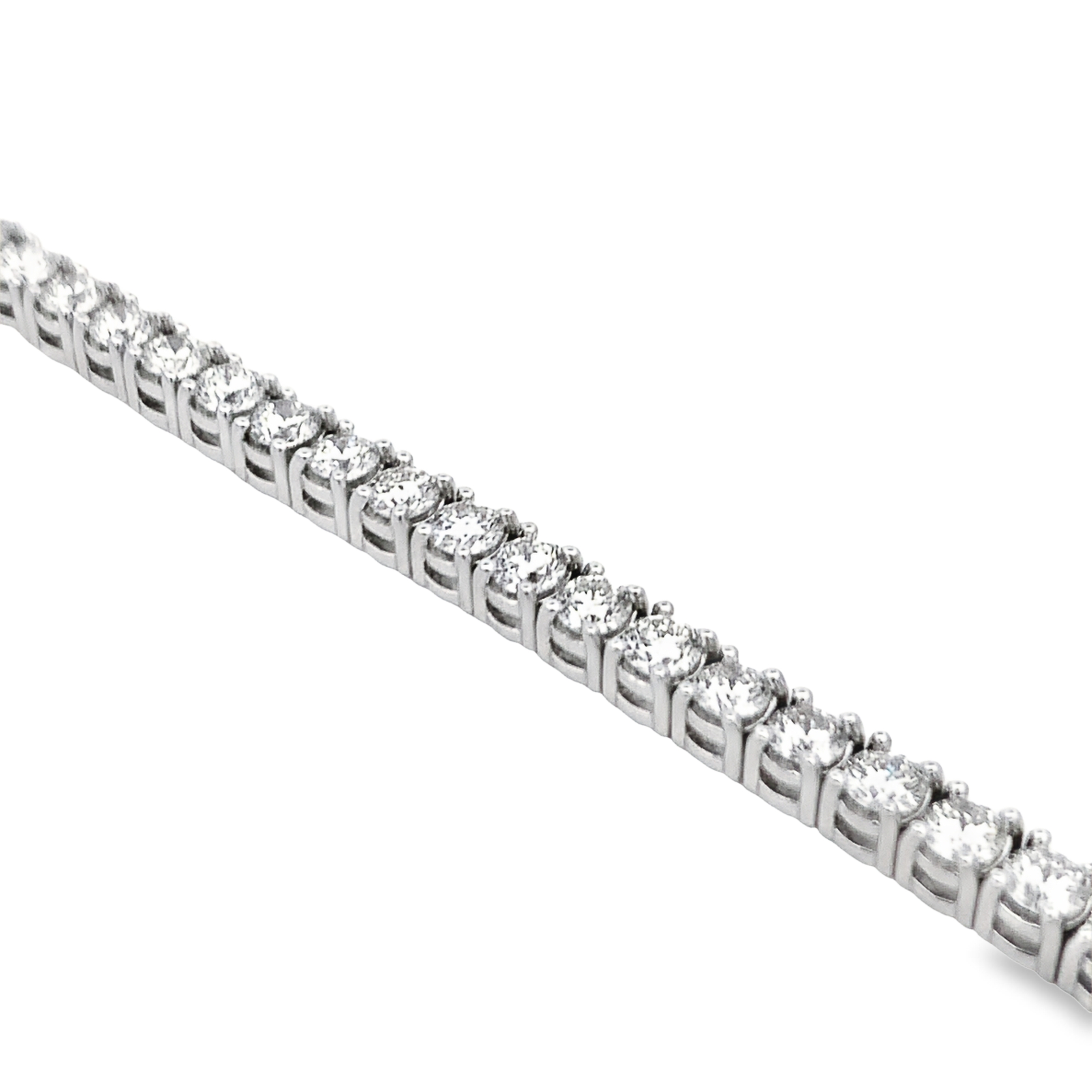 14K White Gold 6 Carat Diamond Tennis Bracelet