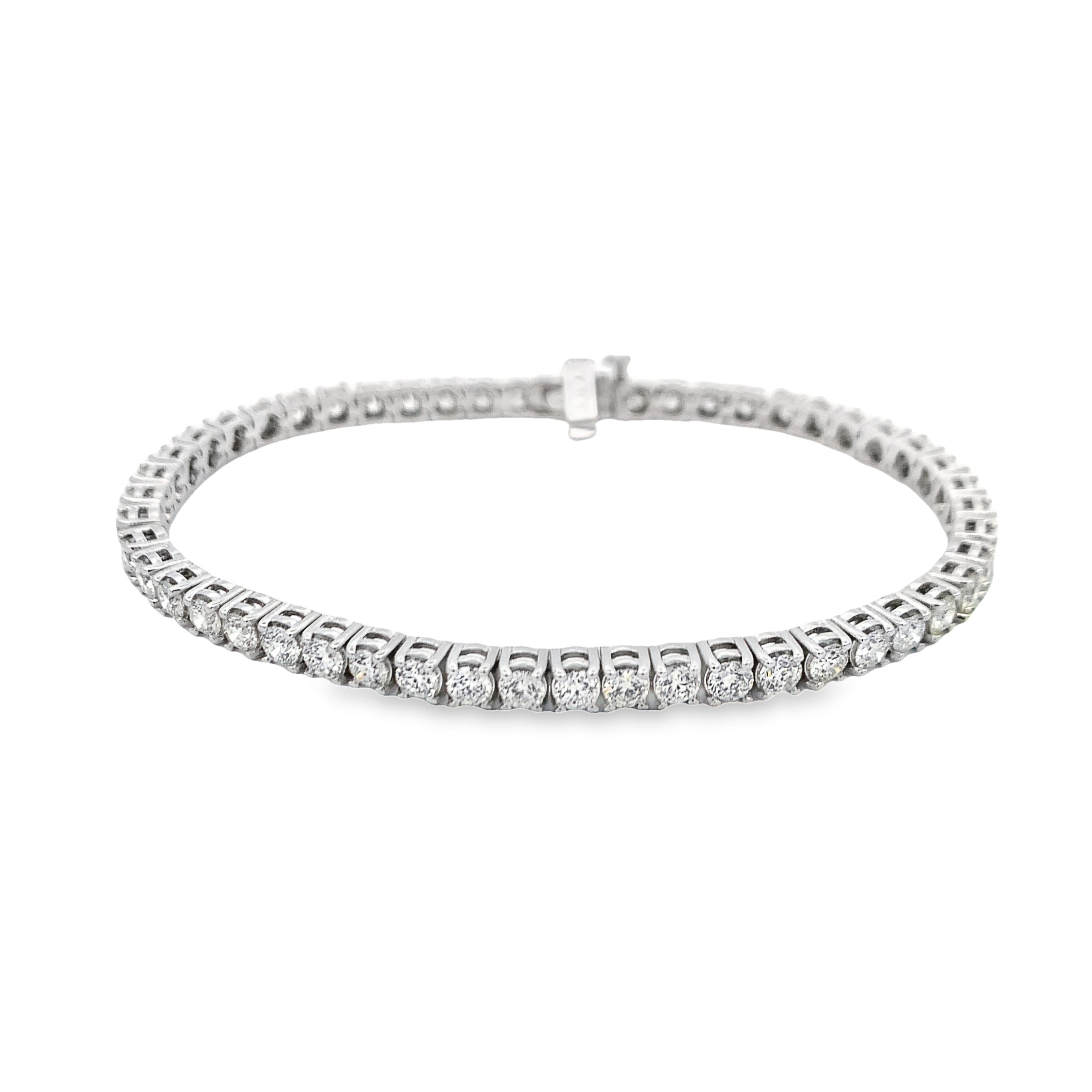 14K White Gold 6 Carat Diamond Tennis Bracelet