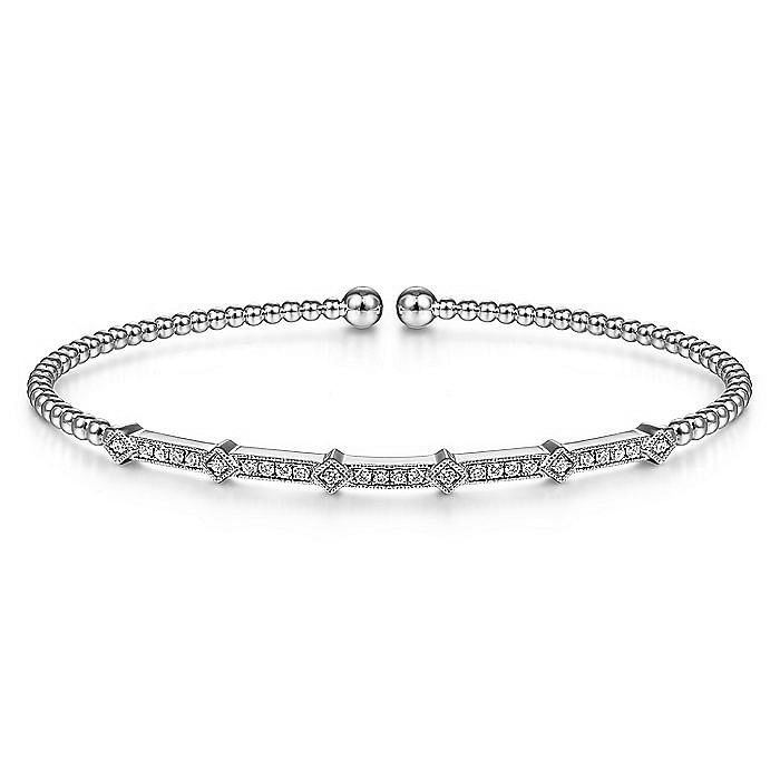 Gabriel & Co 14K White Gold Diamond Bangle