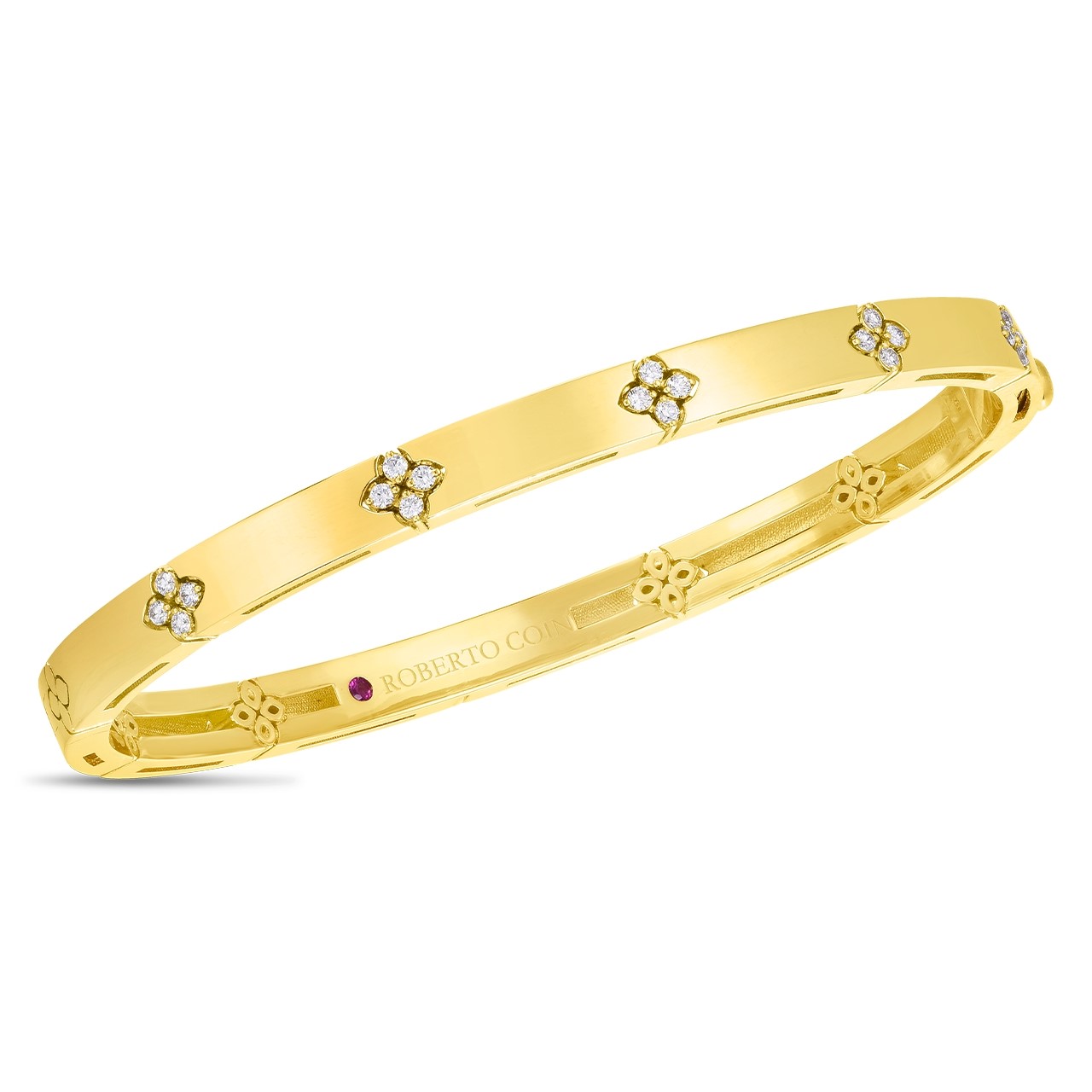 Roberto Coin 18K Yellow Gold Diamond Love in Verona Bangle