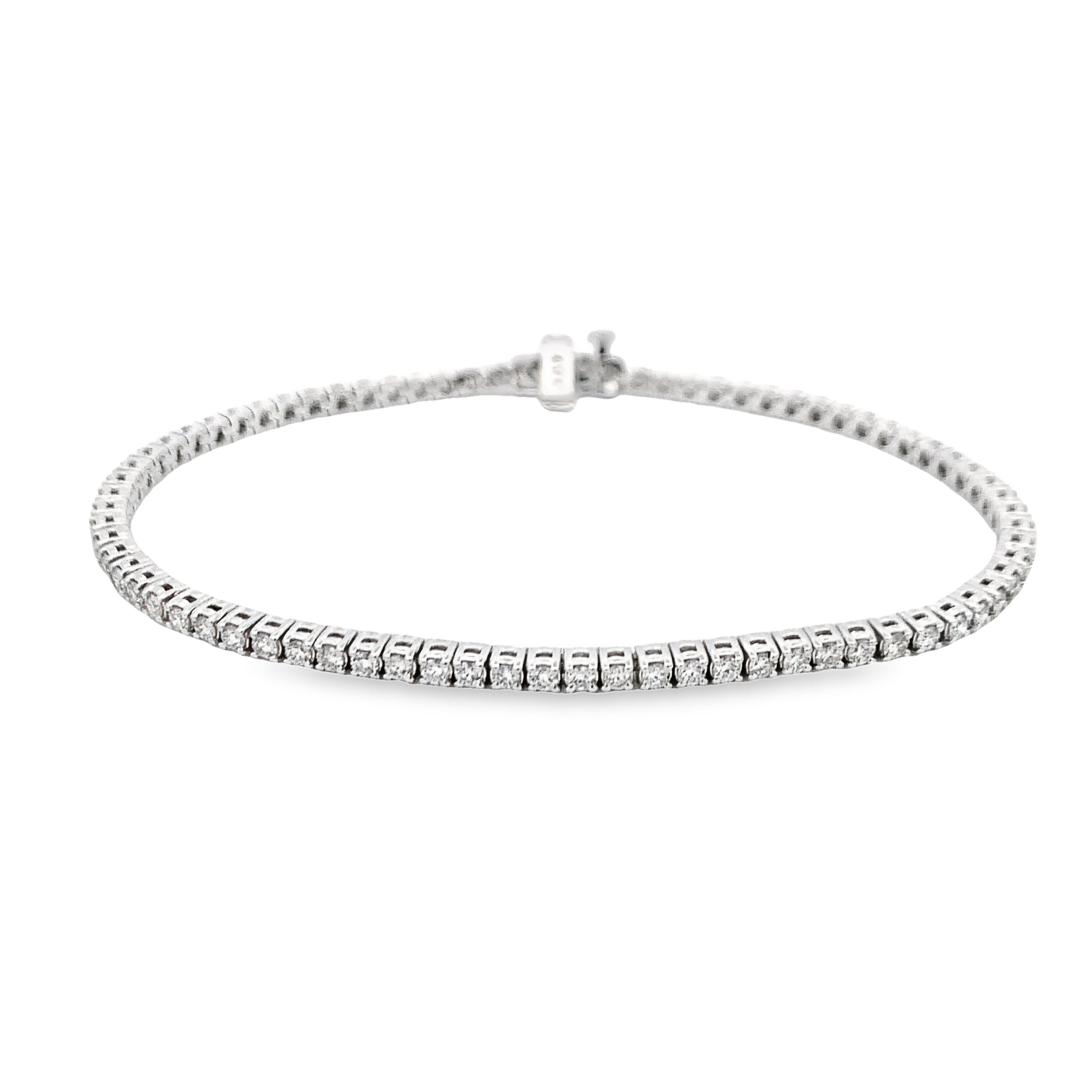 14K White Gold 2 Carat Diamond Tennis Bracelet