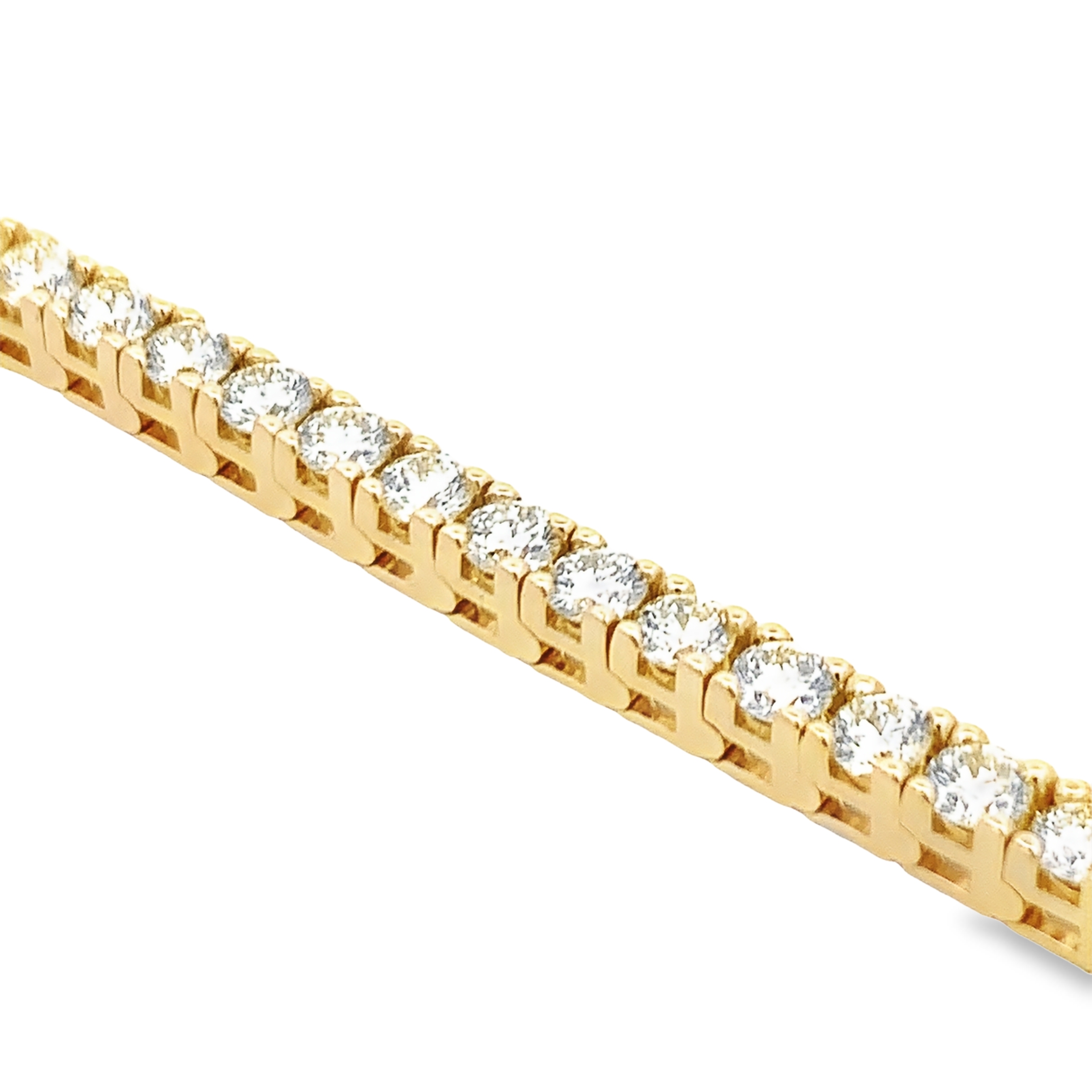 14K Yellow Gold 6 Carat Diamond Tennis Bracelet