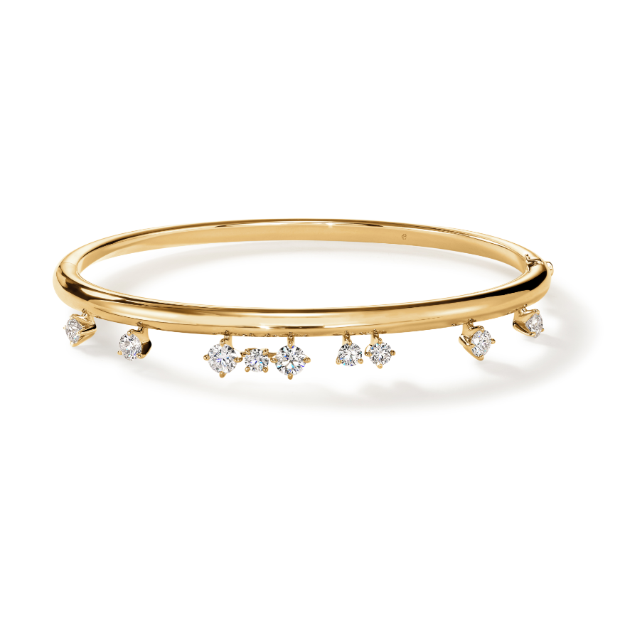 Hearts On Fire 18K Yellow Gold Floating Diamond Bangle