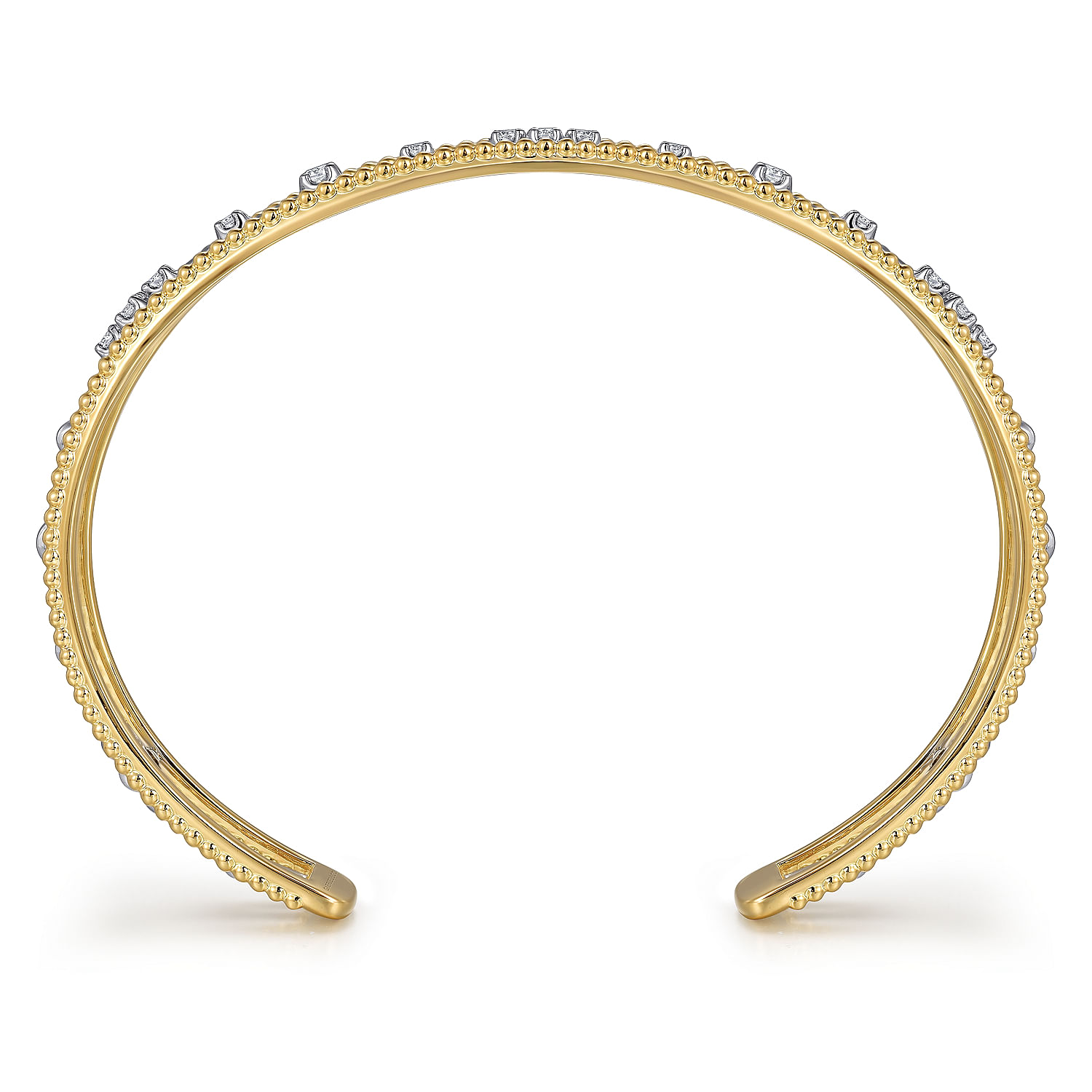 Gabriel & Co. 14K Two-Tone Diamond Bangle