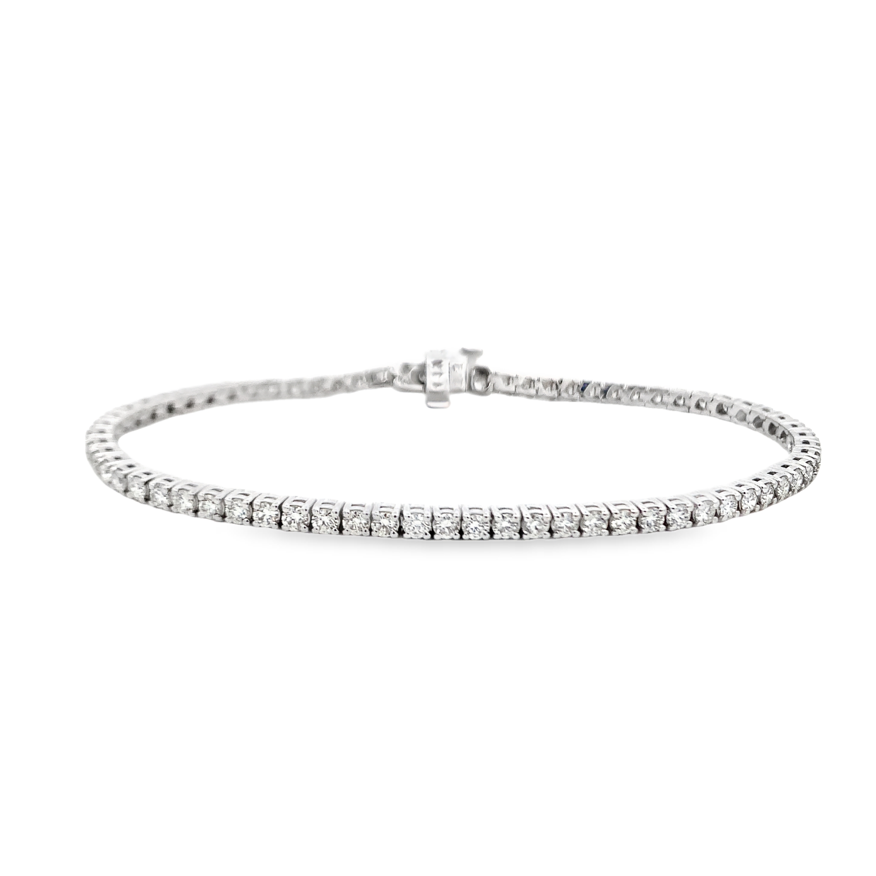 14K White Gold 4 Carat Diamond Tennis Bracelet