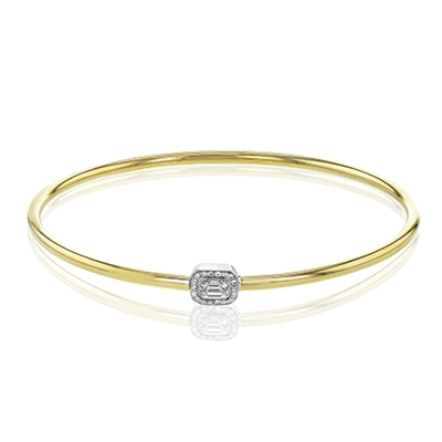 Simon G. 18K Two-Tone Diamond Center Bangle