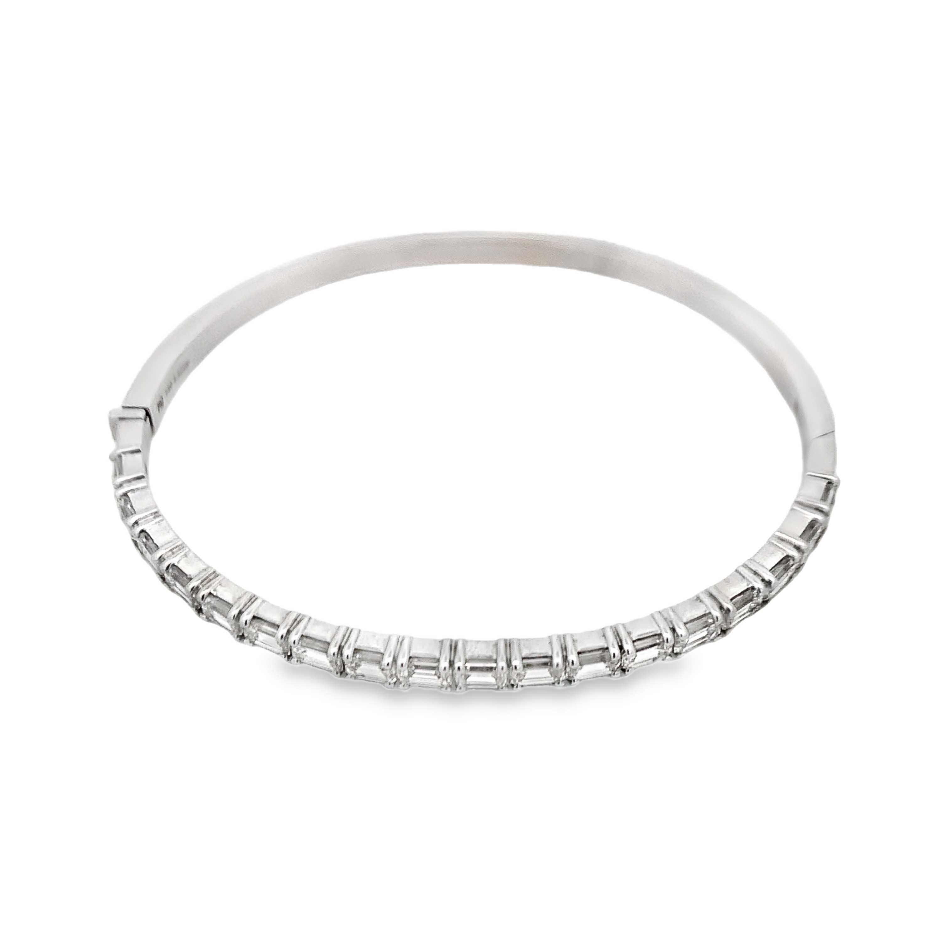 Norman Silverman 18K White Gold East-West Diamond Bangle