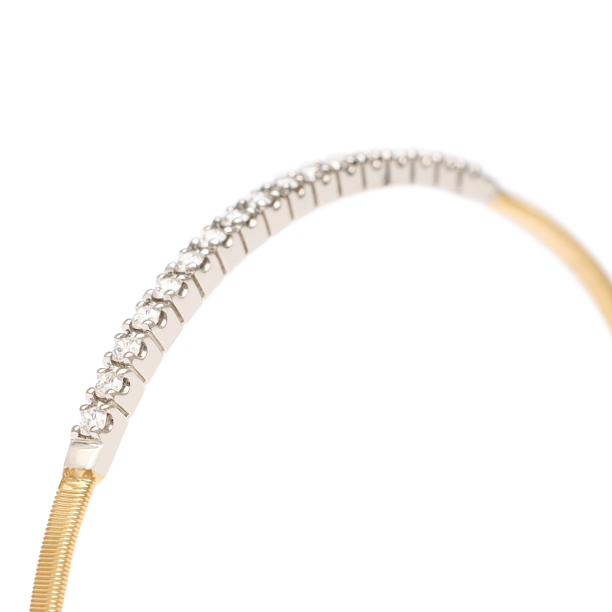 Marco Bicego 18K Two-Tone Masai Diamond Bangle