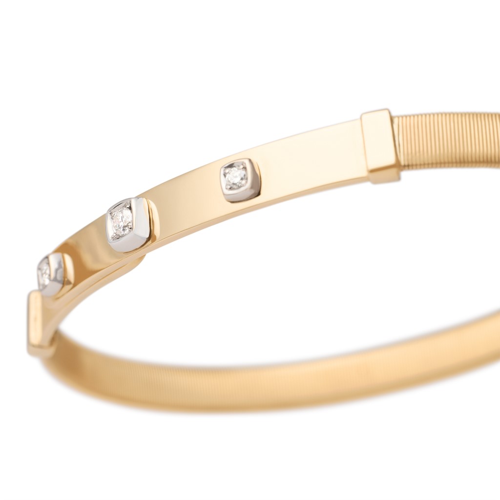 Marco Bicego 18K Yellow Gold Masai Diamond Accent Bangle