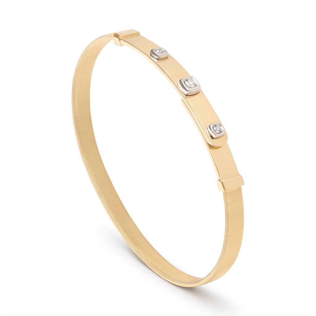 Marco Bicego 18K Yellow Gold Masai Diamond Accent Bangle