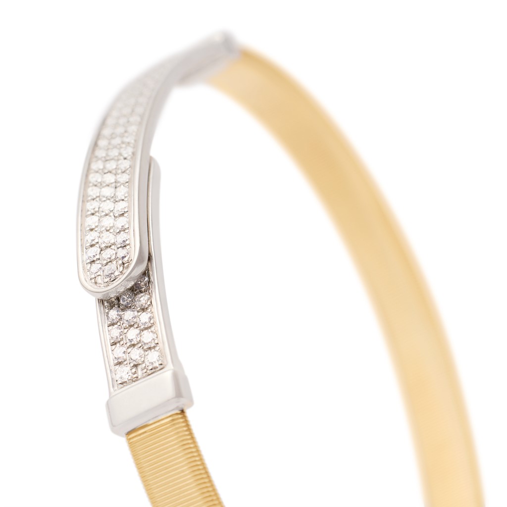 Marco Bicego 18K Two-Tone Masai Diamond Belt Bangle