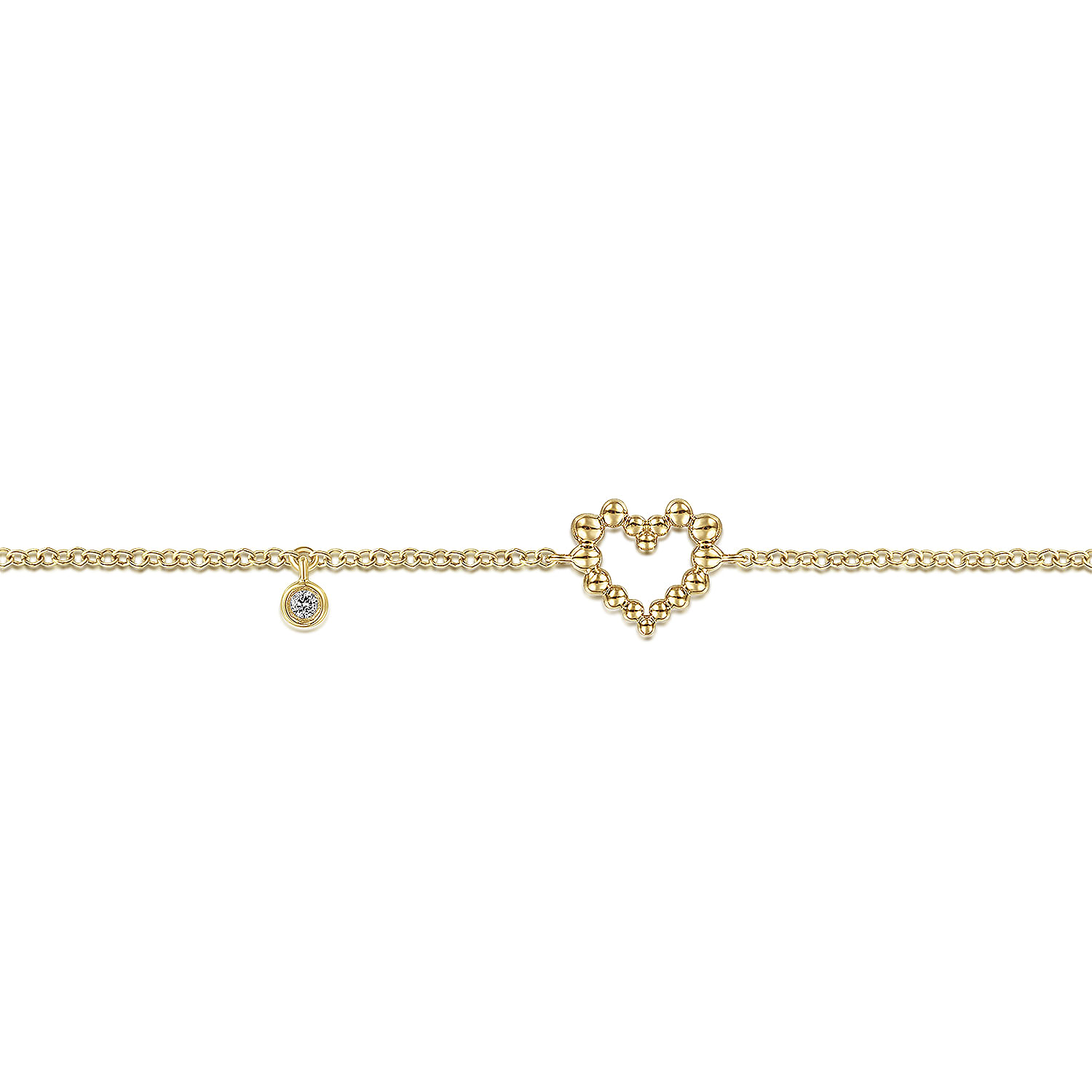 Gabriel & Co. 14K Yellow Gold Heart Bracelet