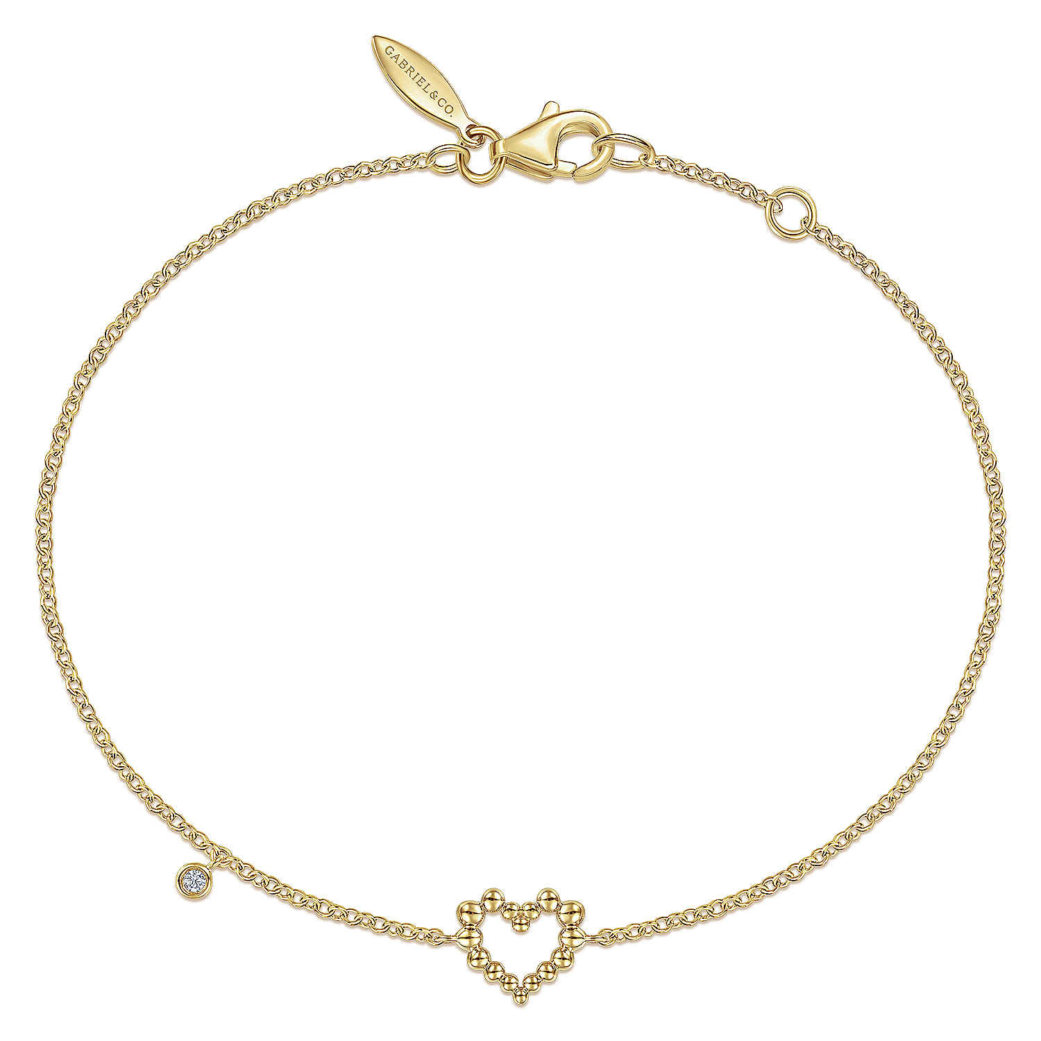 Gabriel & Co. 14K Yellow Gold Heart Bracelet