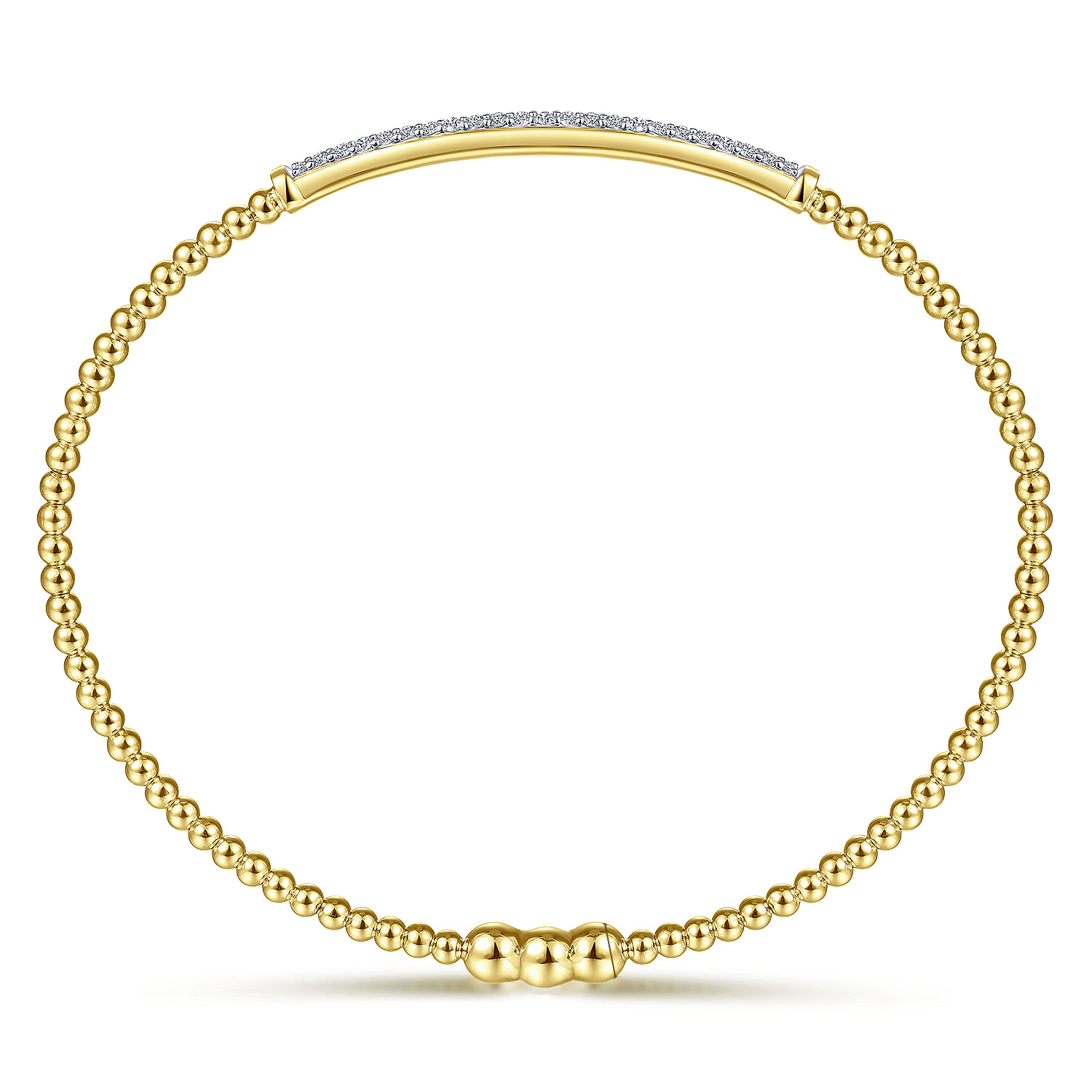 Gabriel & Co.14K Yellow Gold Bujukan Locking Diamond Bangle