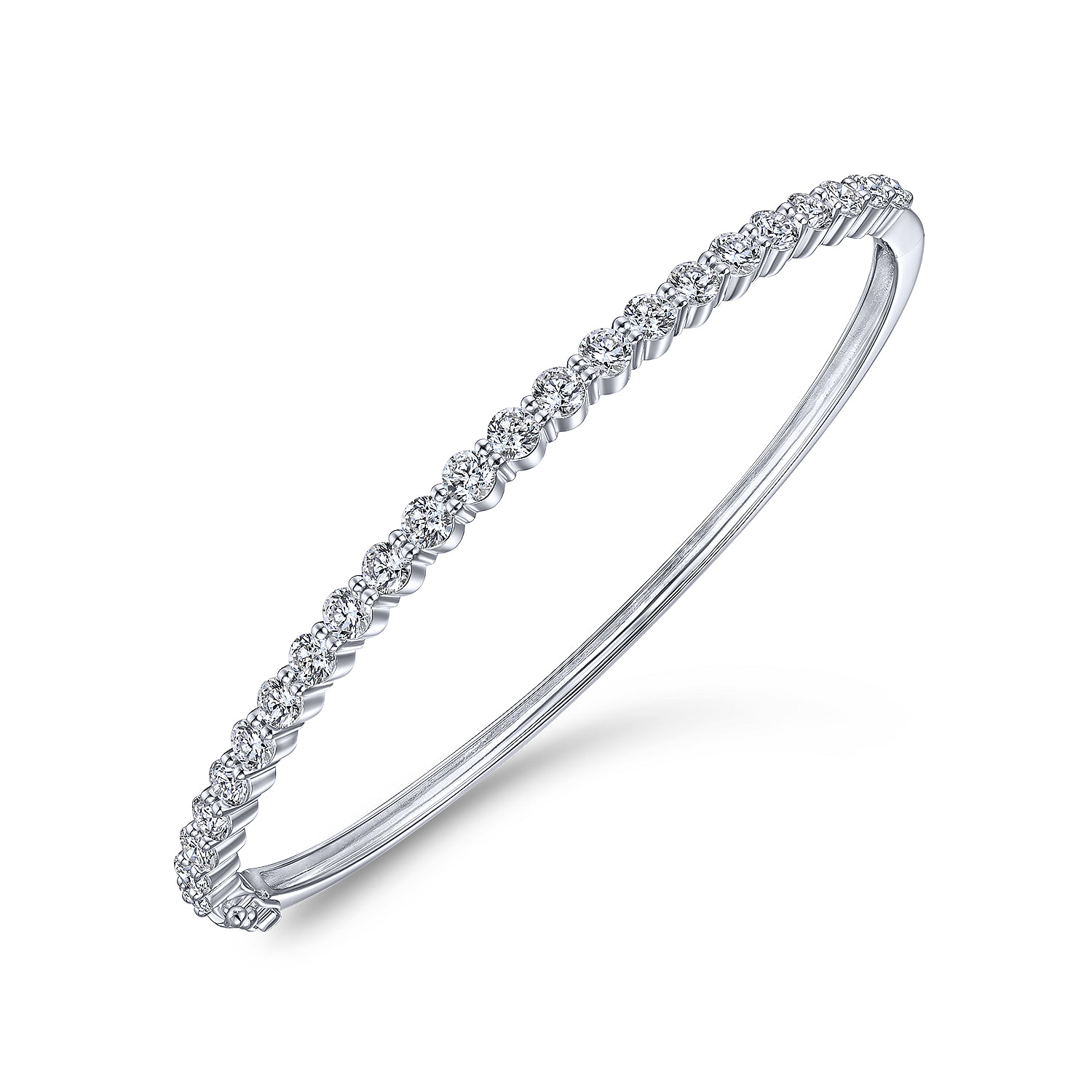 Gabriel & Co. 14K White Gold Diamond Bangle