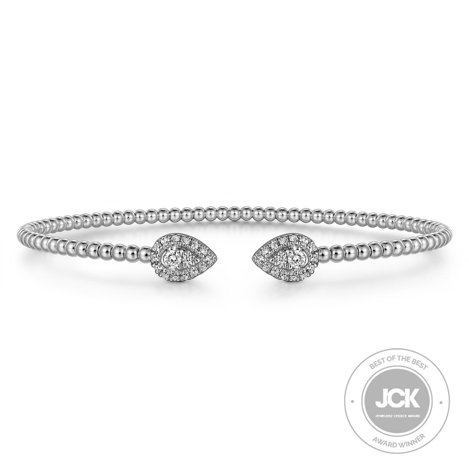 Gabriel & Co. 14K White Gold Bujukan Diamond Bangle