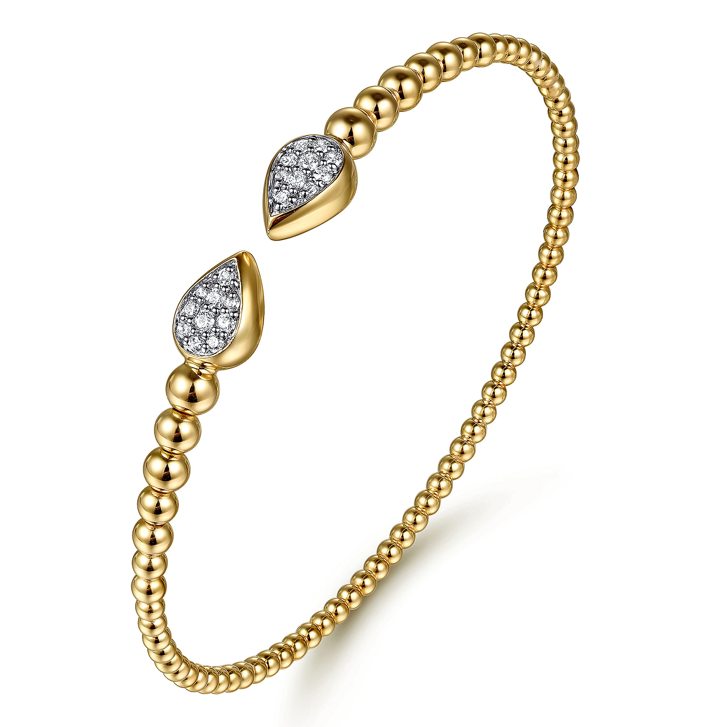 Gabriel & Co. 14K Yellow Gold Bujukan Diamond Split Bangle