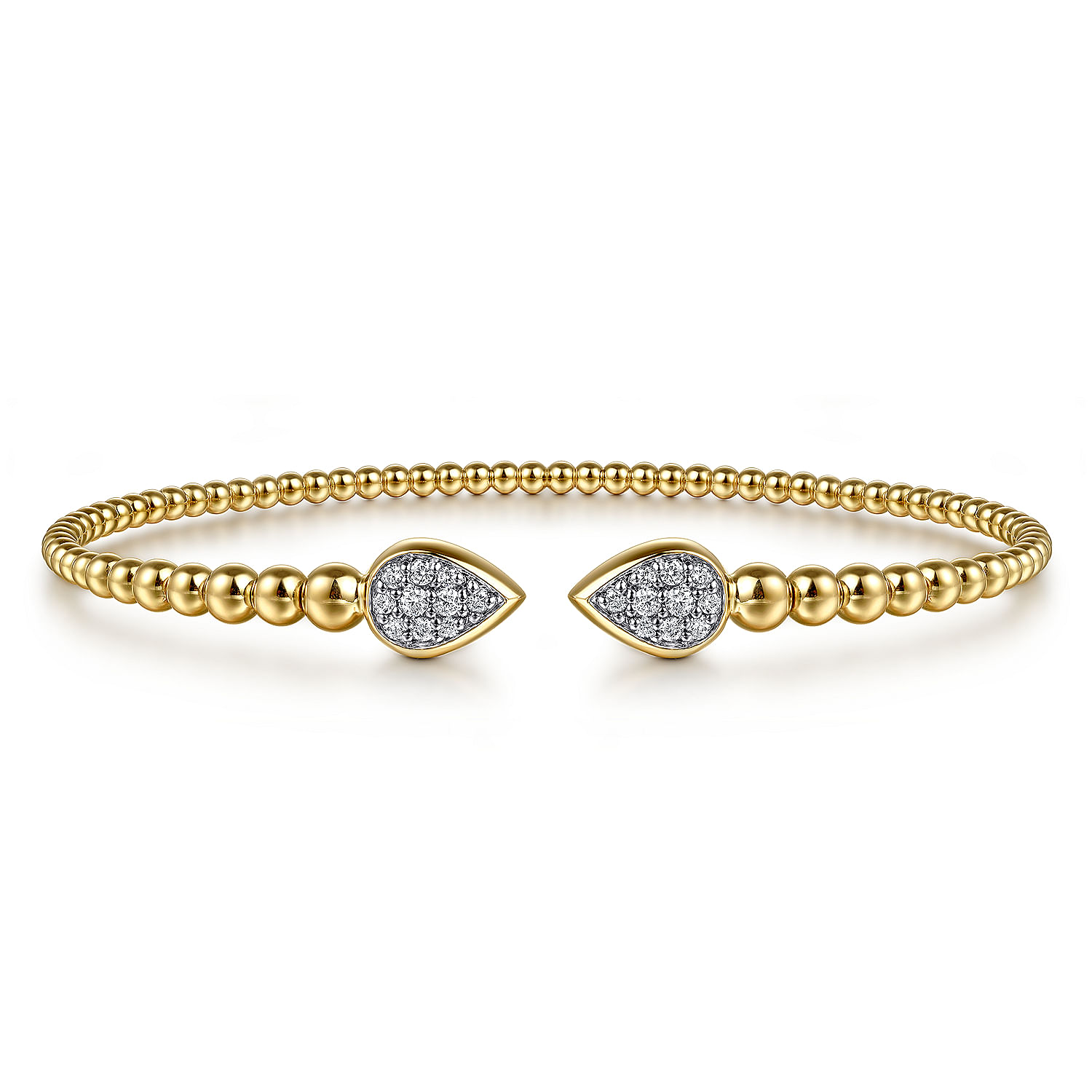 Gabriel & Co. 14K Yellow Gold Bujukan Diamond Split Bangle