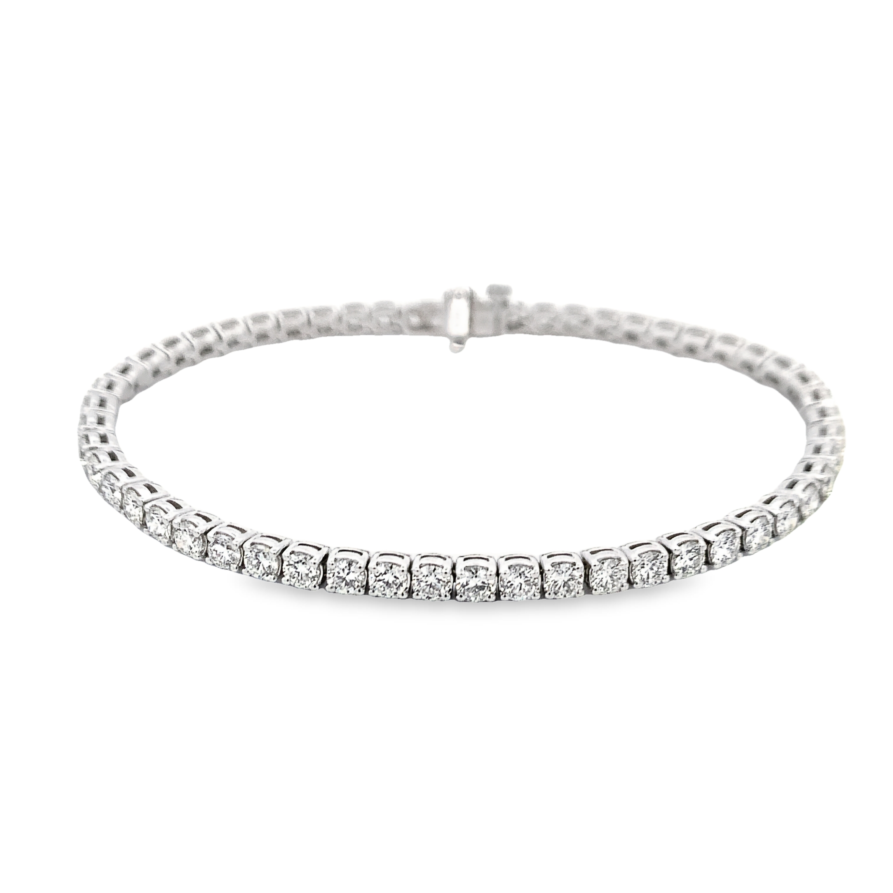 14K White Gold 5 Carat Diamond Tennis Bracelet