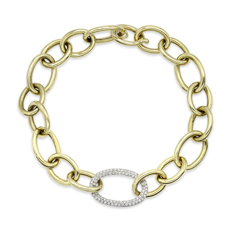 Rudolf Friedmann 14K White & Yellow Gold Diamond Link Bracelet