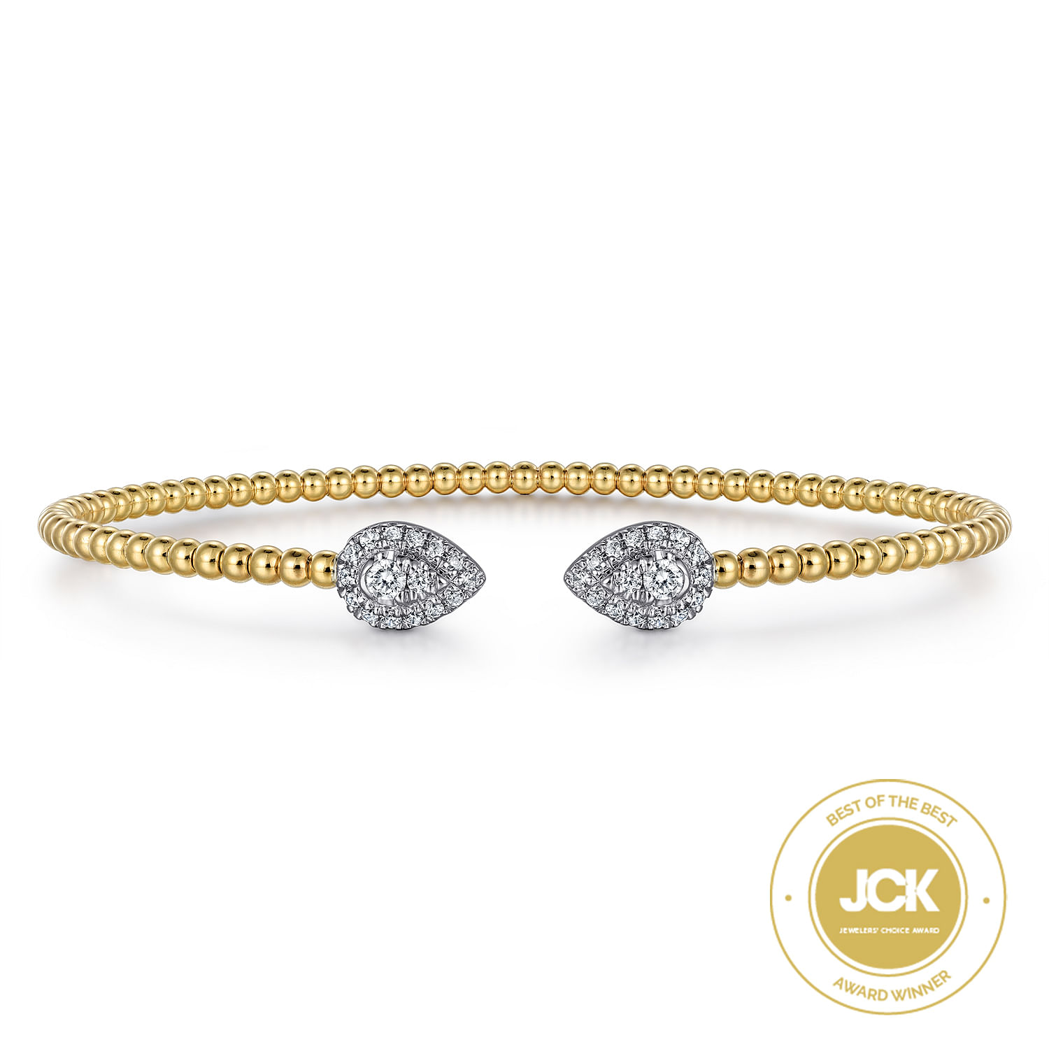 Gabriel & Co. 14K Two-Tone Bujukan Diamond Bangle