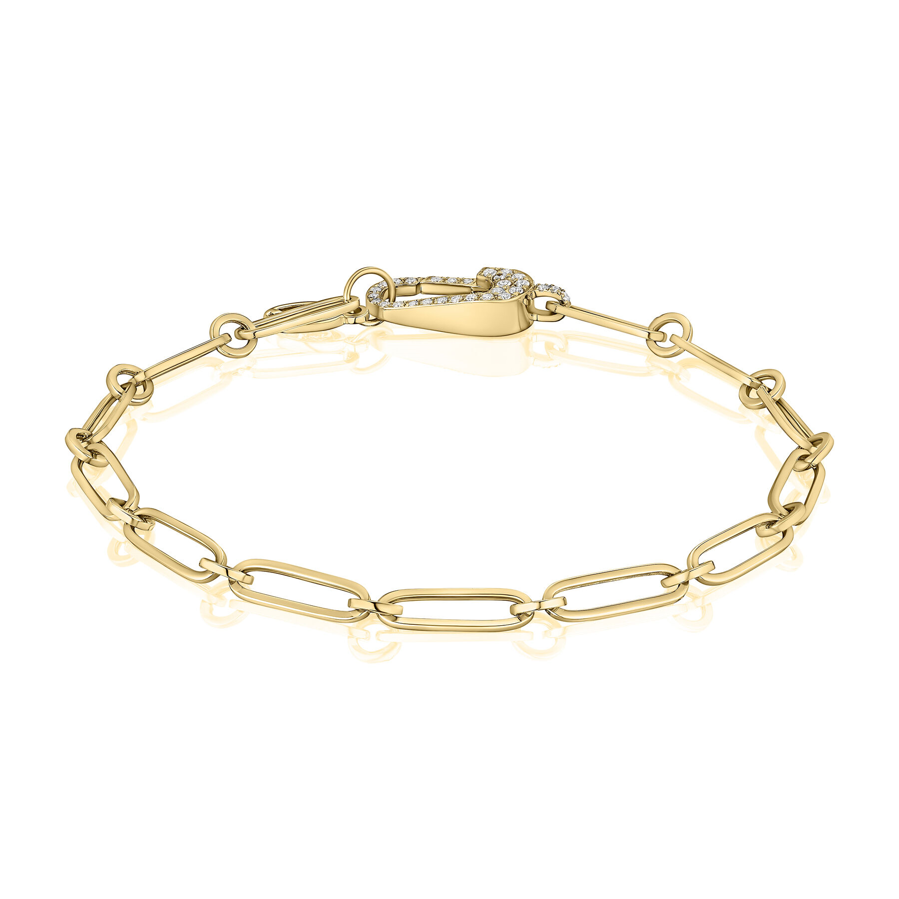 A. Jaffe 14K Yellow Gold Diamond Clasp Bracelet