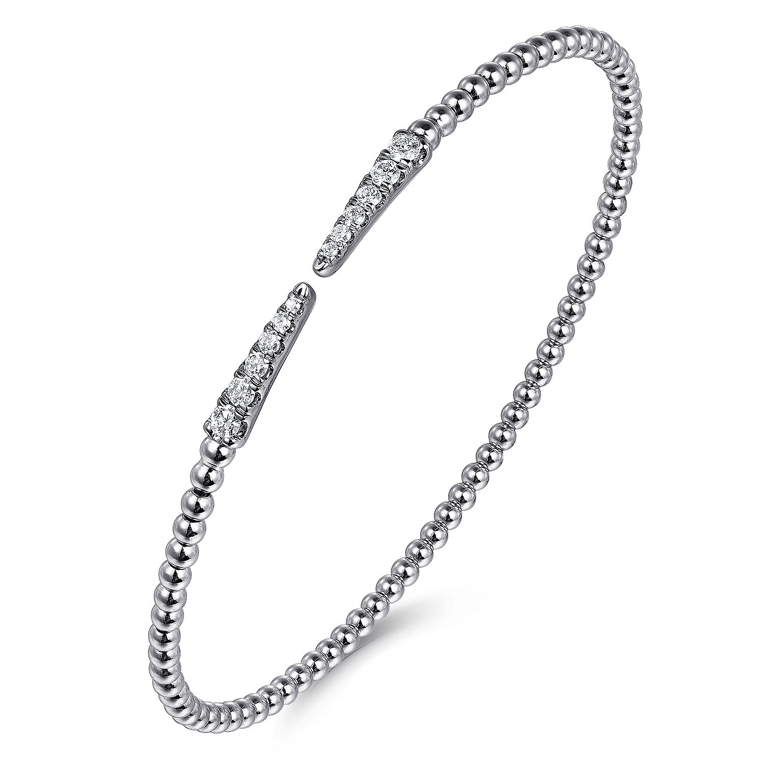 Gabriel & Co. 14K White Gold Bujukan Diamond Split Bangle