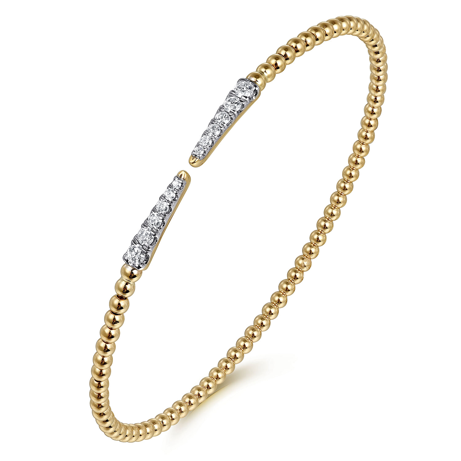 Gabriel & Co. 14K Yellow Gold Bujukan Diamond Split Bangle