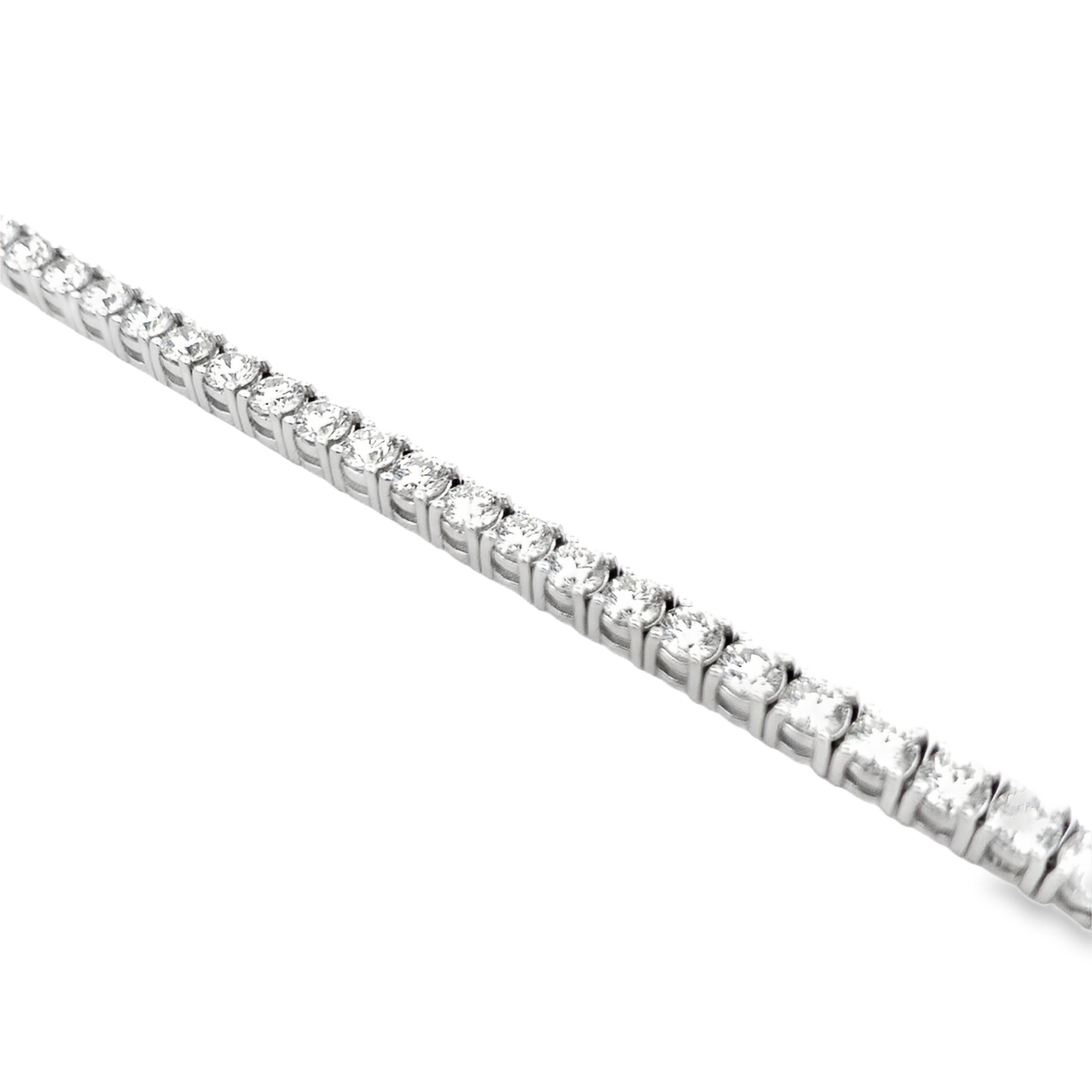 14K White Gold 7-Carat Diamond Tennis Bracelet