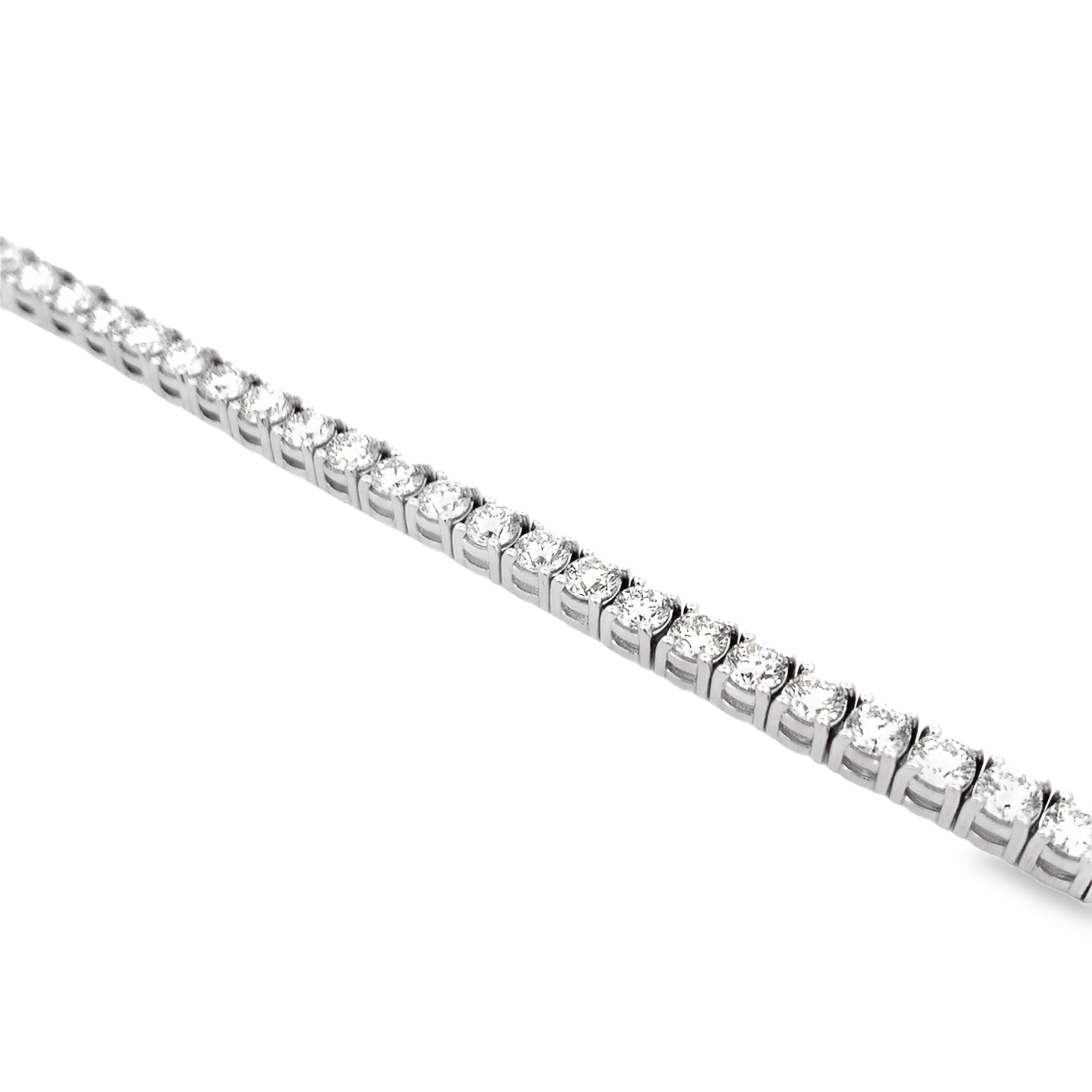 14K White Gold 6-Carat Diamond Tennis Bracelet