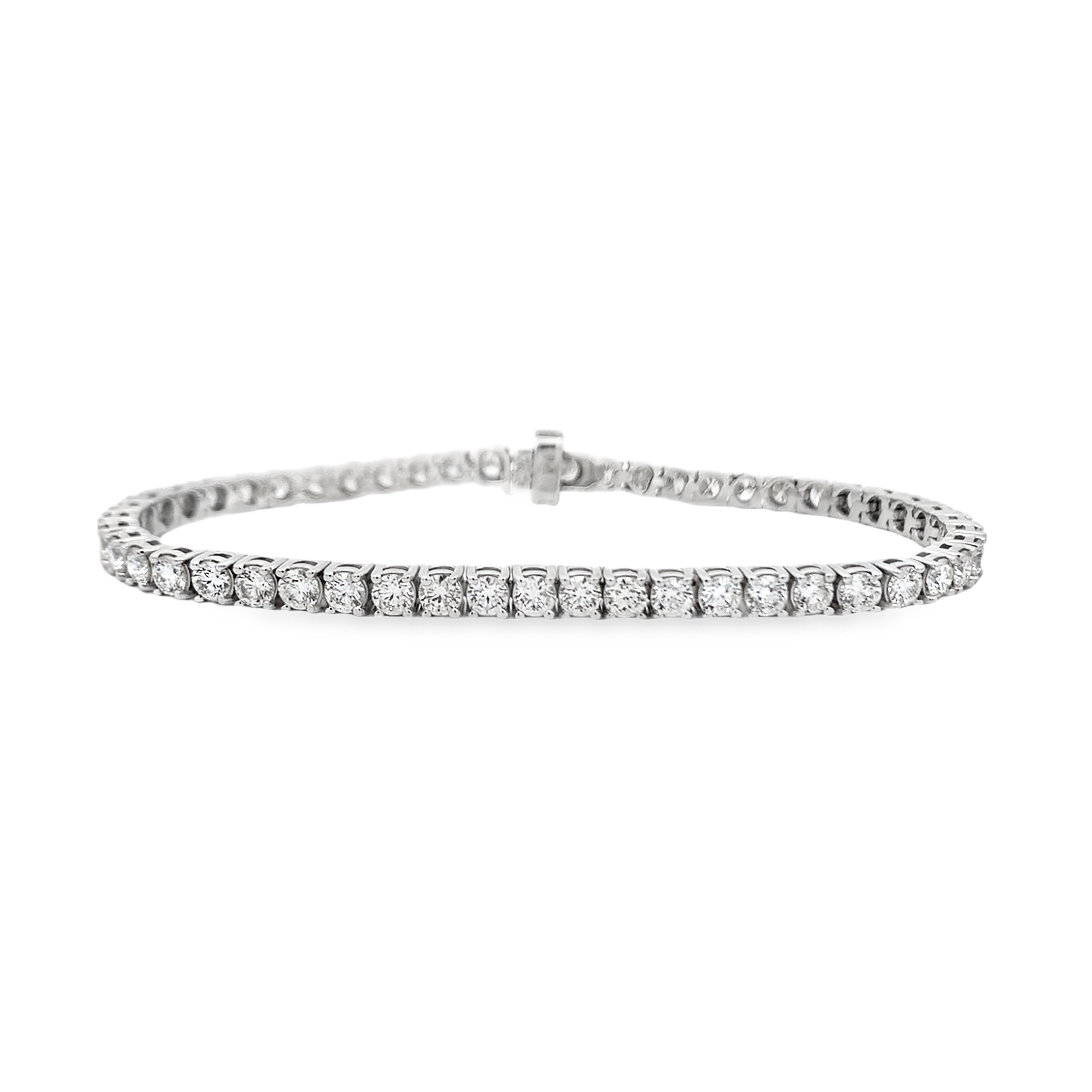 14K White Gold 6-Carat Diamond Tennis Bracelet