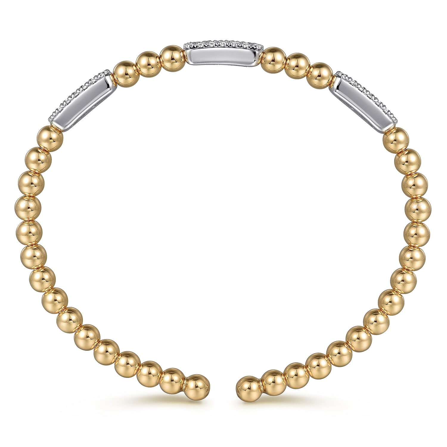 Gabriel & Co 14K Two-Tone Bujukan Diamond Station Bangle