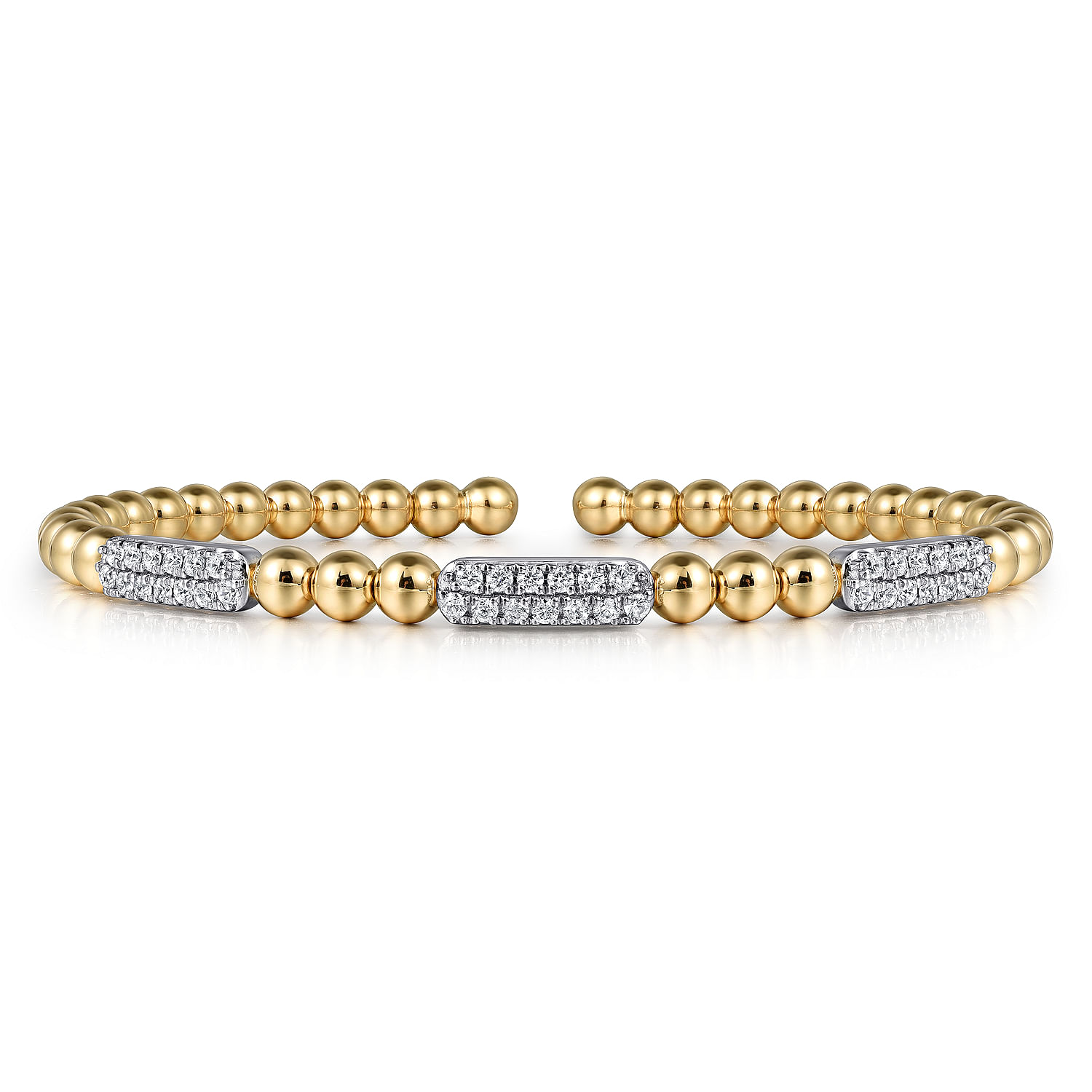 Gabriel & Co 14K Two-Tone Bujukan Diamond Station Bangle