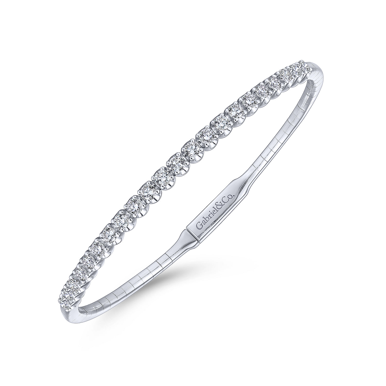 Gabriel & Co. 14K White Gold Diamond Bangle