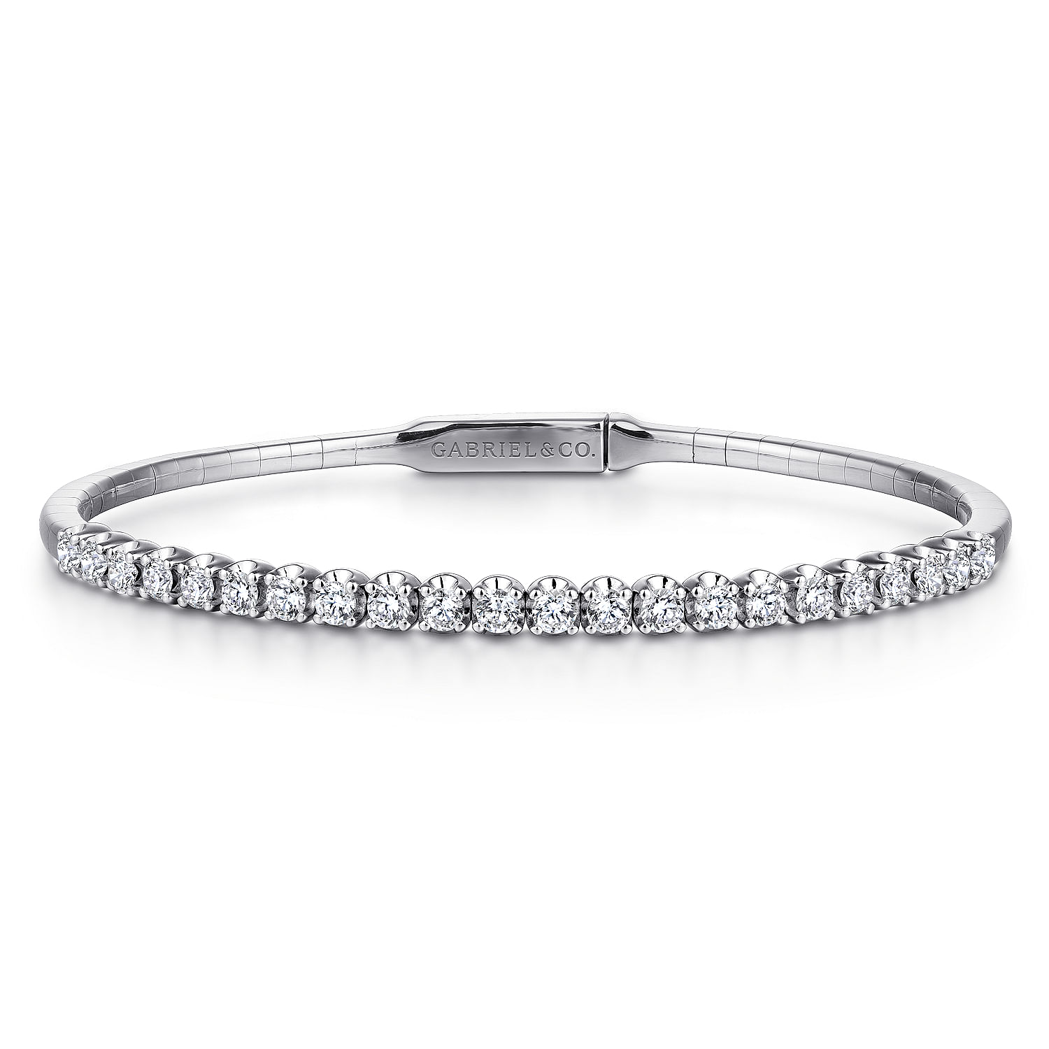 Gabriel & Co. 14K White Gold Diamond Bangle