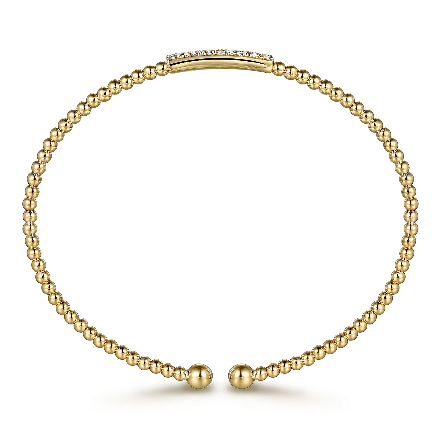 Gabriel & Co. 14K Yellow Gold Bujukan Bead Cuff Bracelet