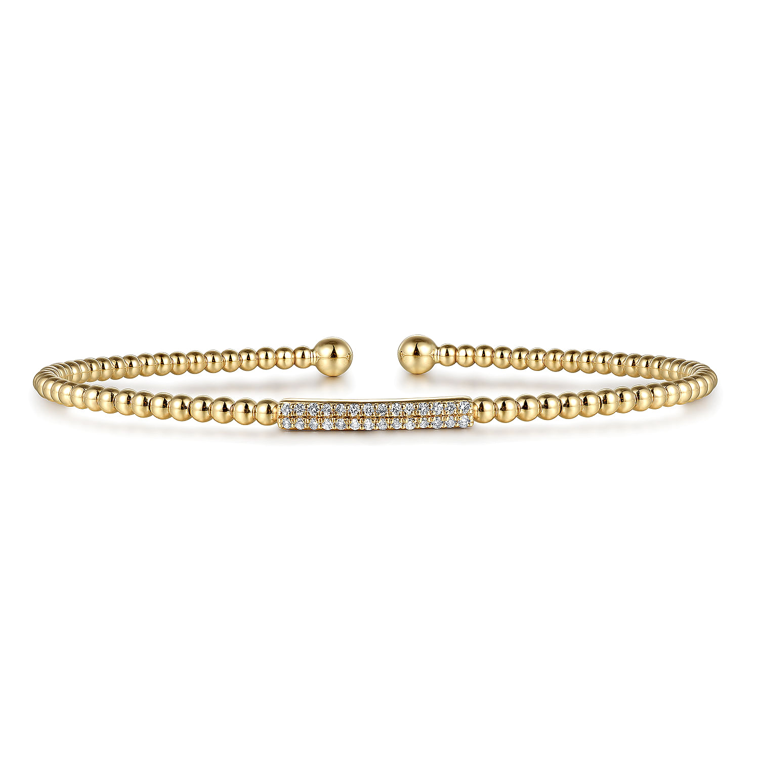 Gabriel & Co. 14K Yellow Gold Bujukan Bead Cuff Bracelet