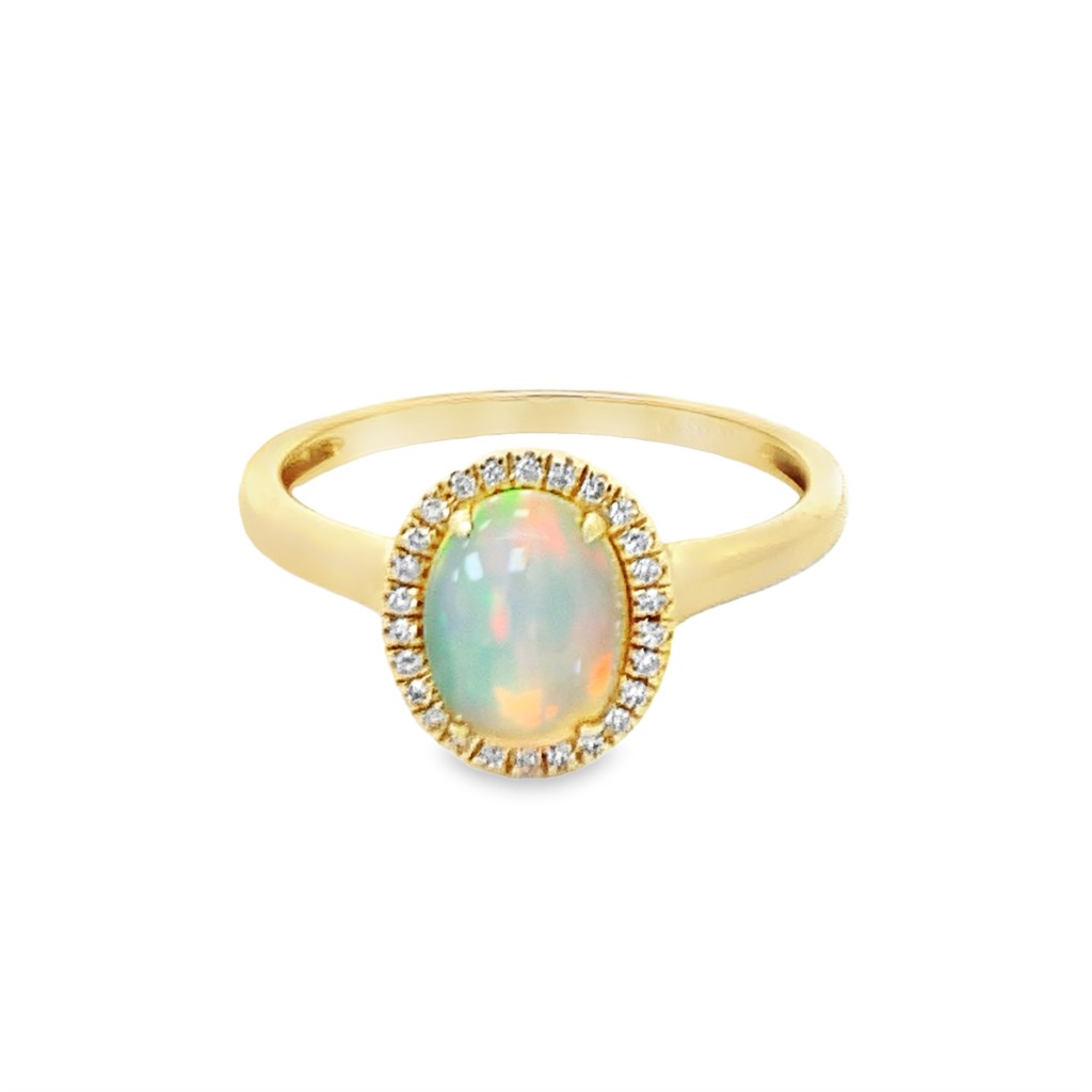 14K Yellow Gold Opal Ring